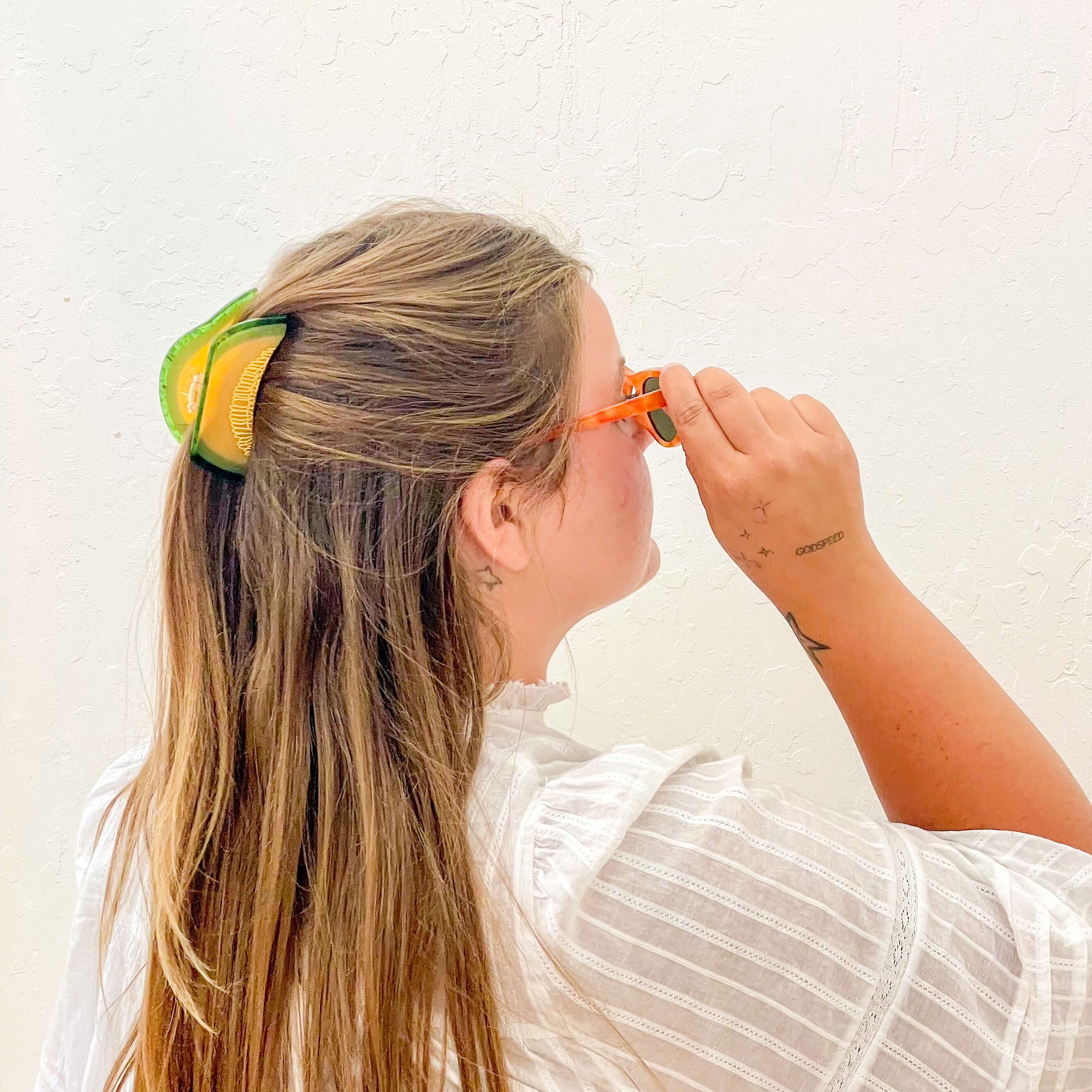 Large Cantaloupe Hair Claw Clip