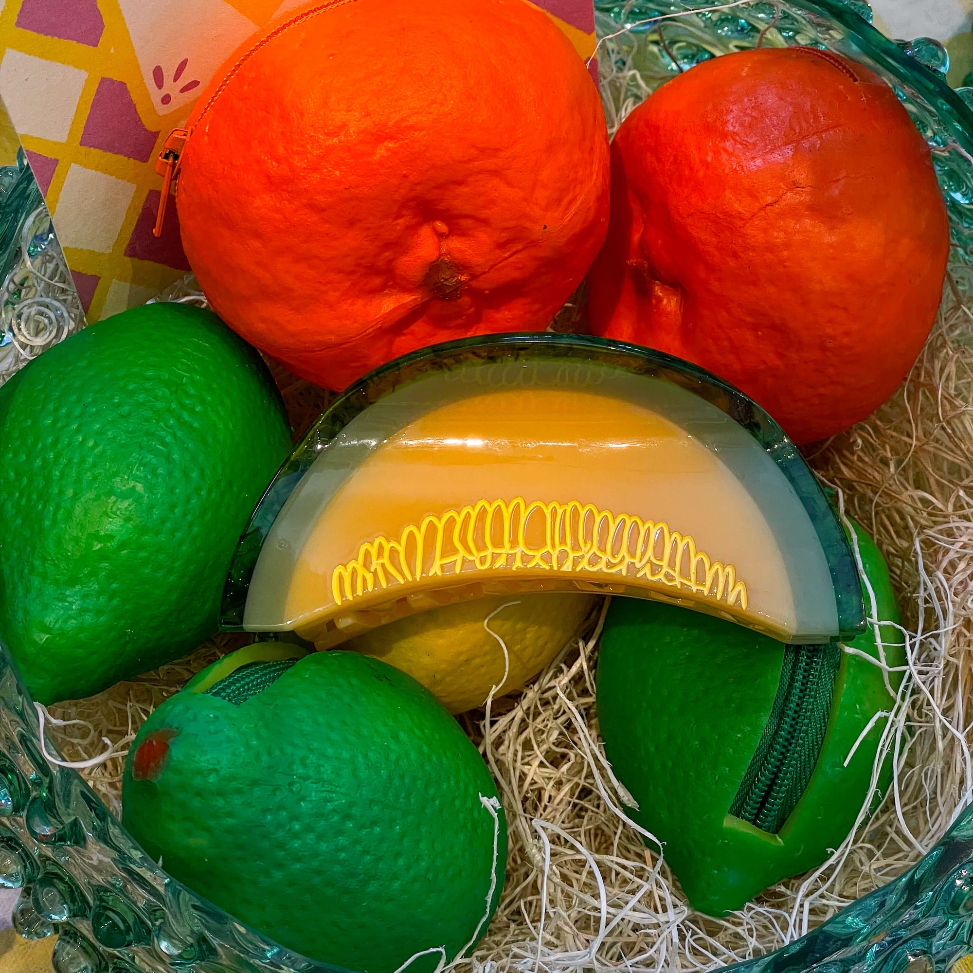 Large Cantaloupe Hair Claw Clip