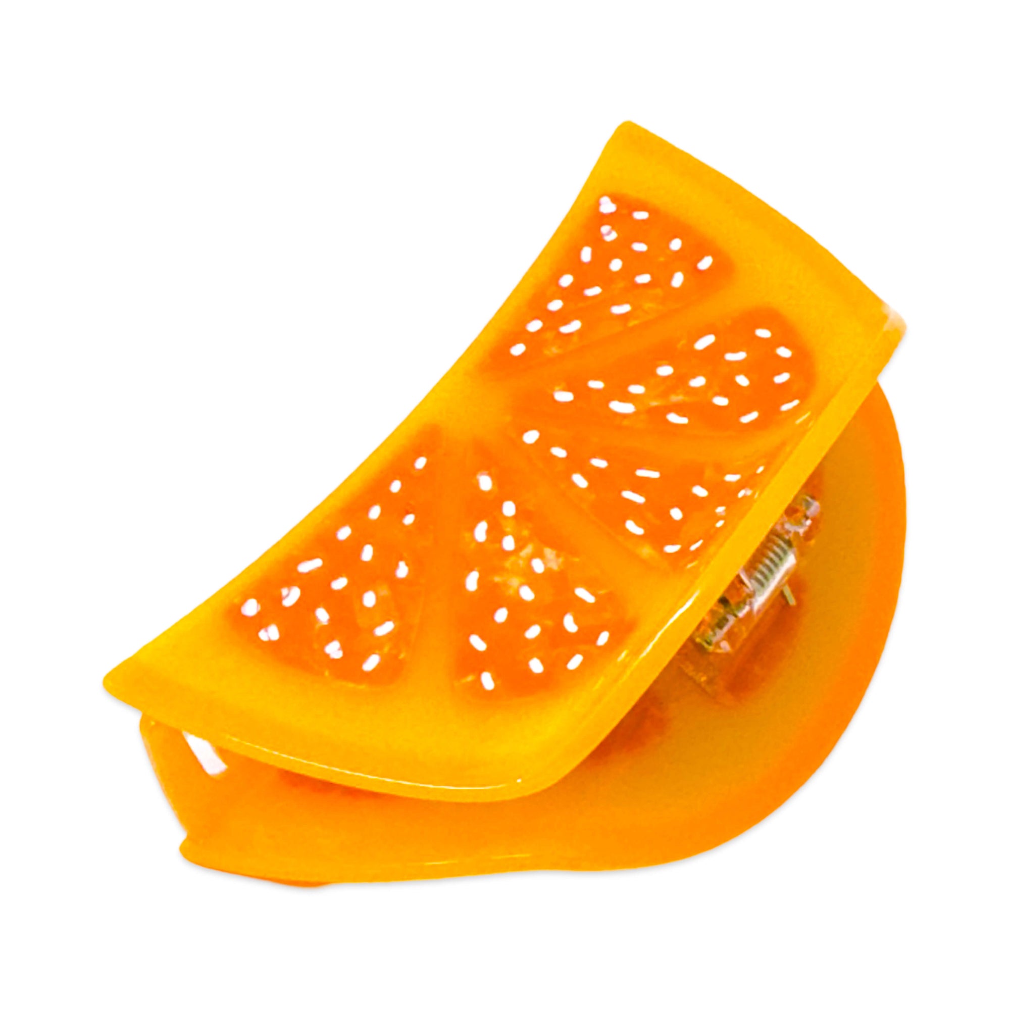 Large Orange Slice Hair Claw Clip