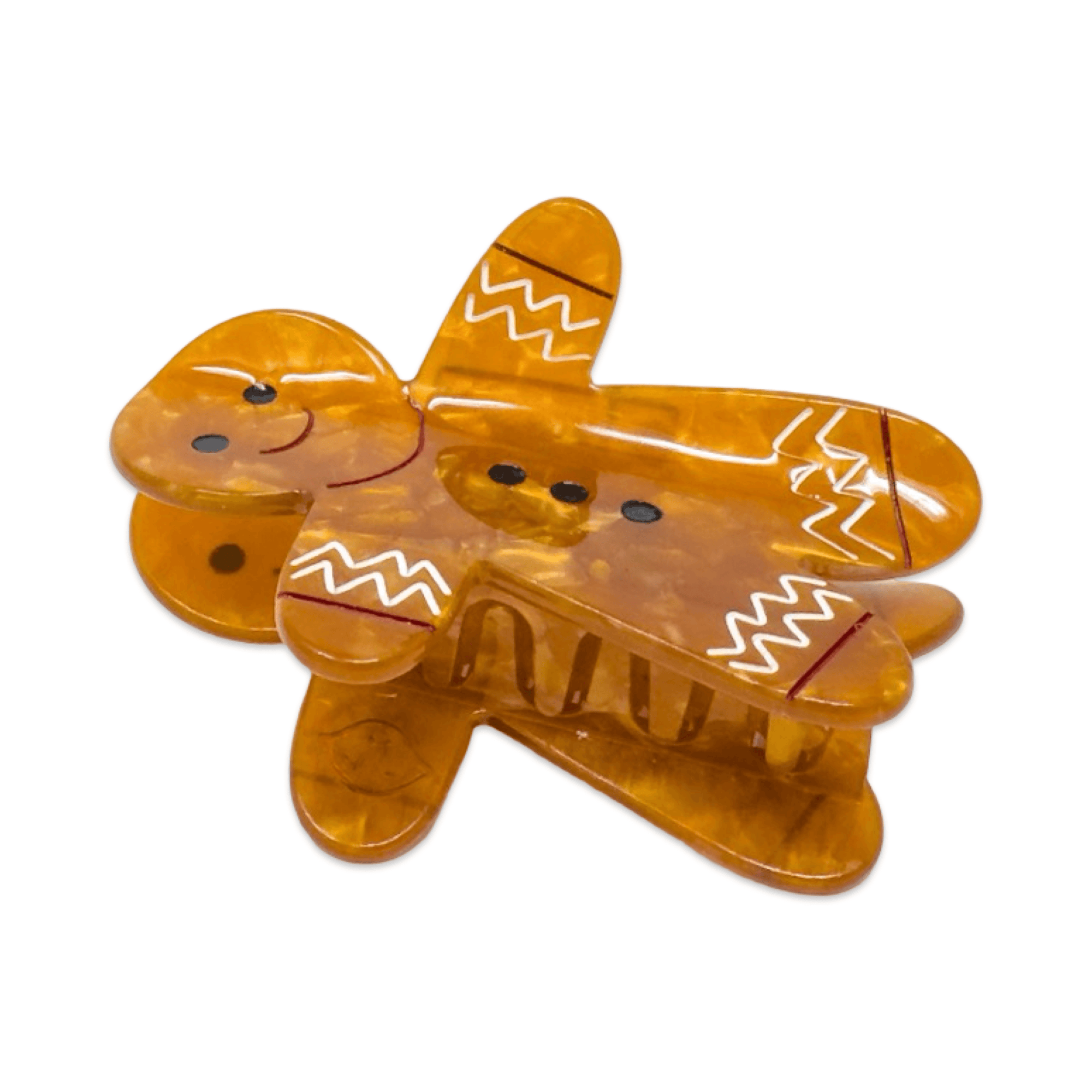 Midi Gingerbread Holiday Cookie Hair Claw Clip
