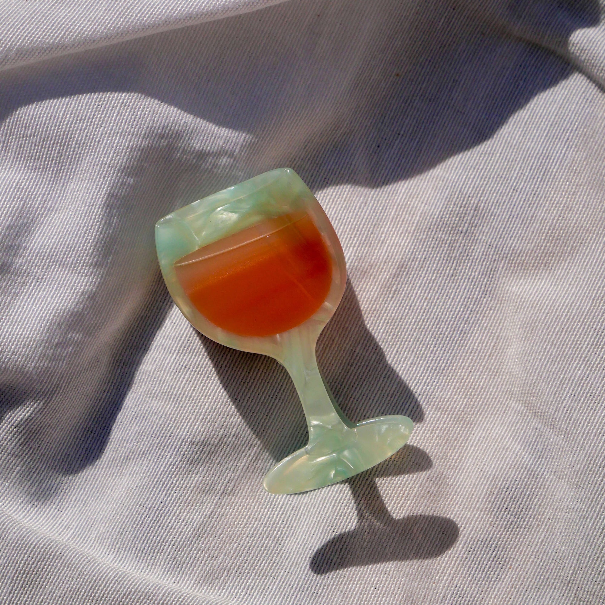 Midi Rose Wine Glass Hair Claw Clip