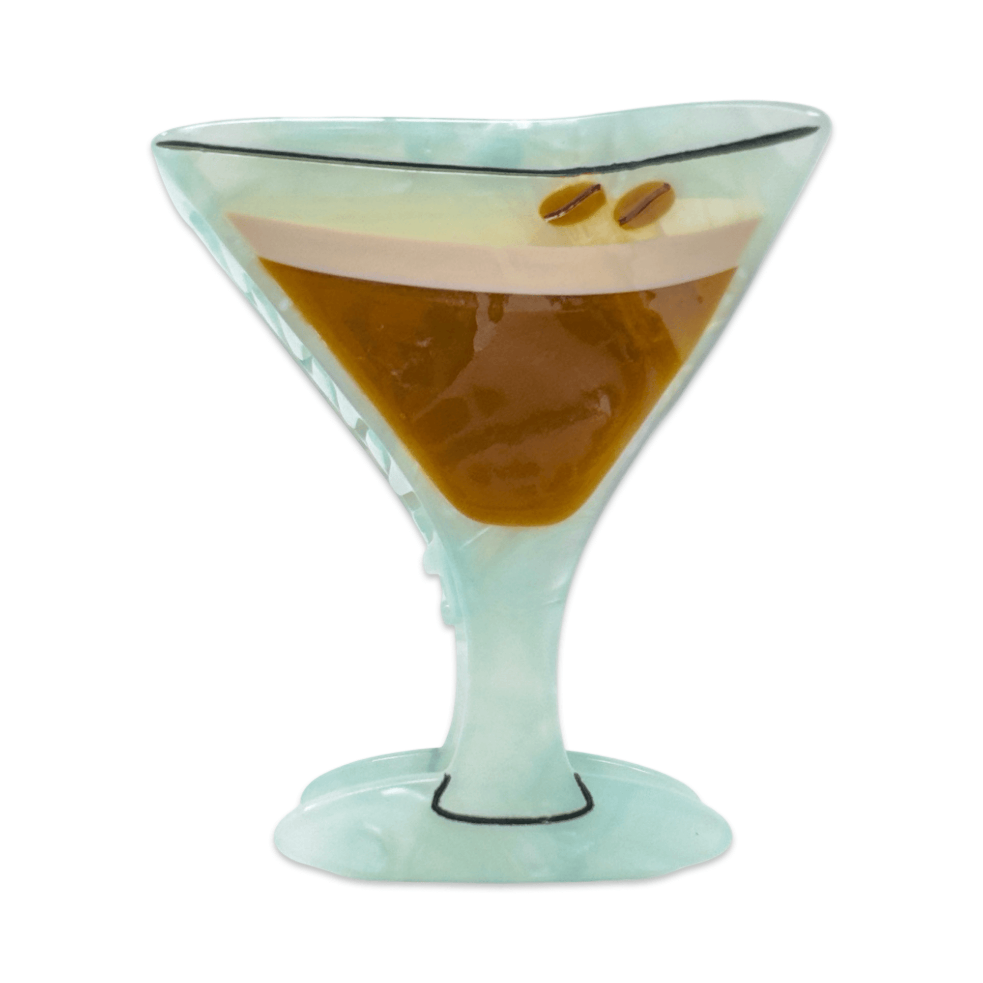 Large Espresso Martini Hair Claw Clip