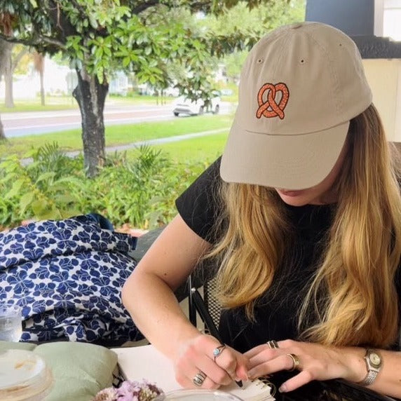 Pretzel Embroidered Hat