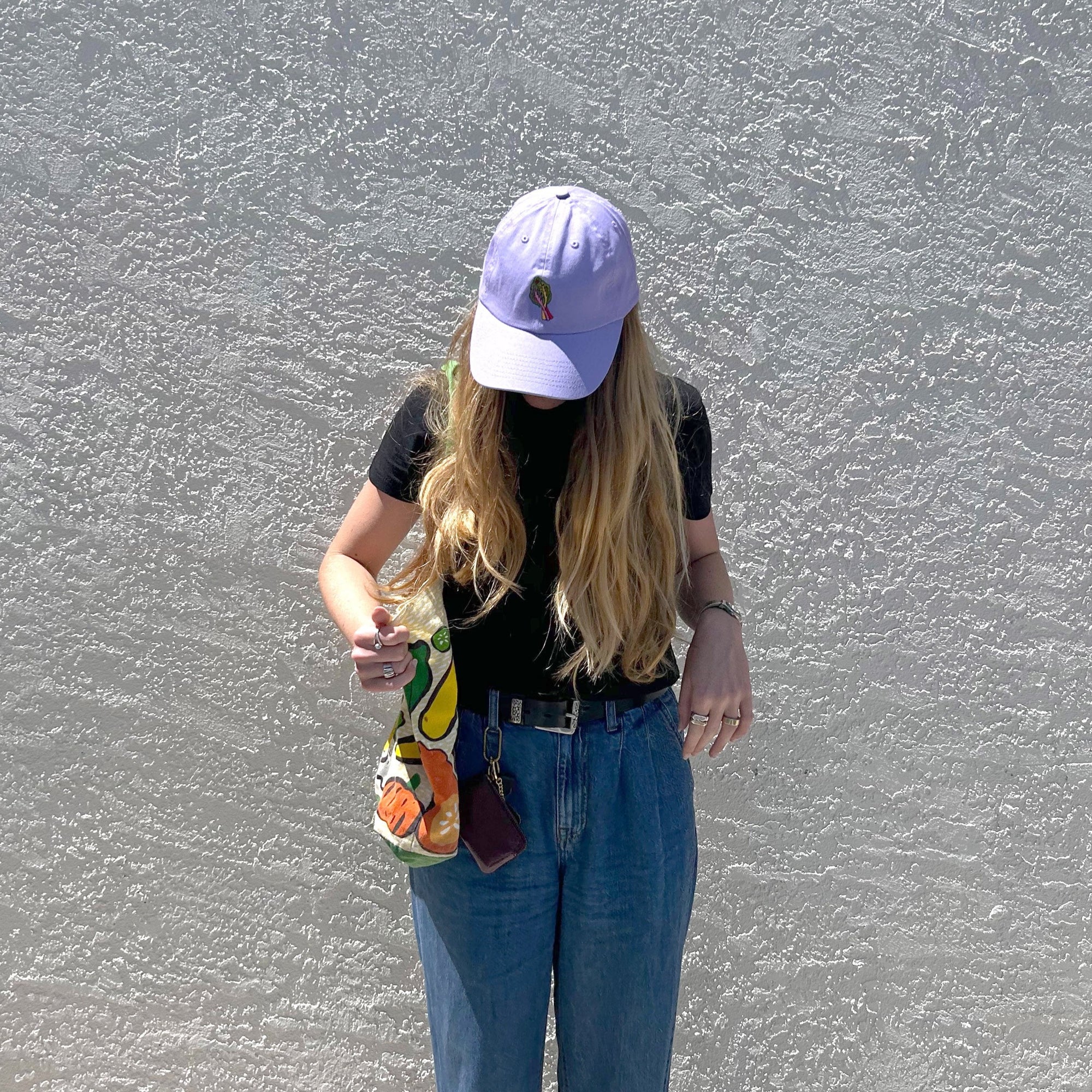 Rainbow Chard Embroidered Hat