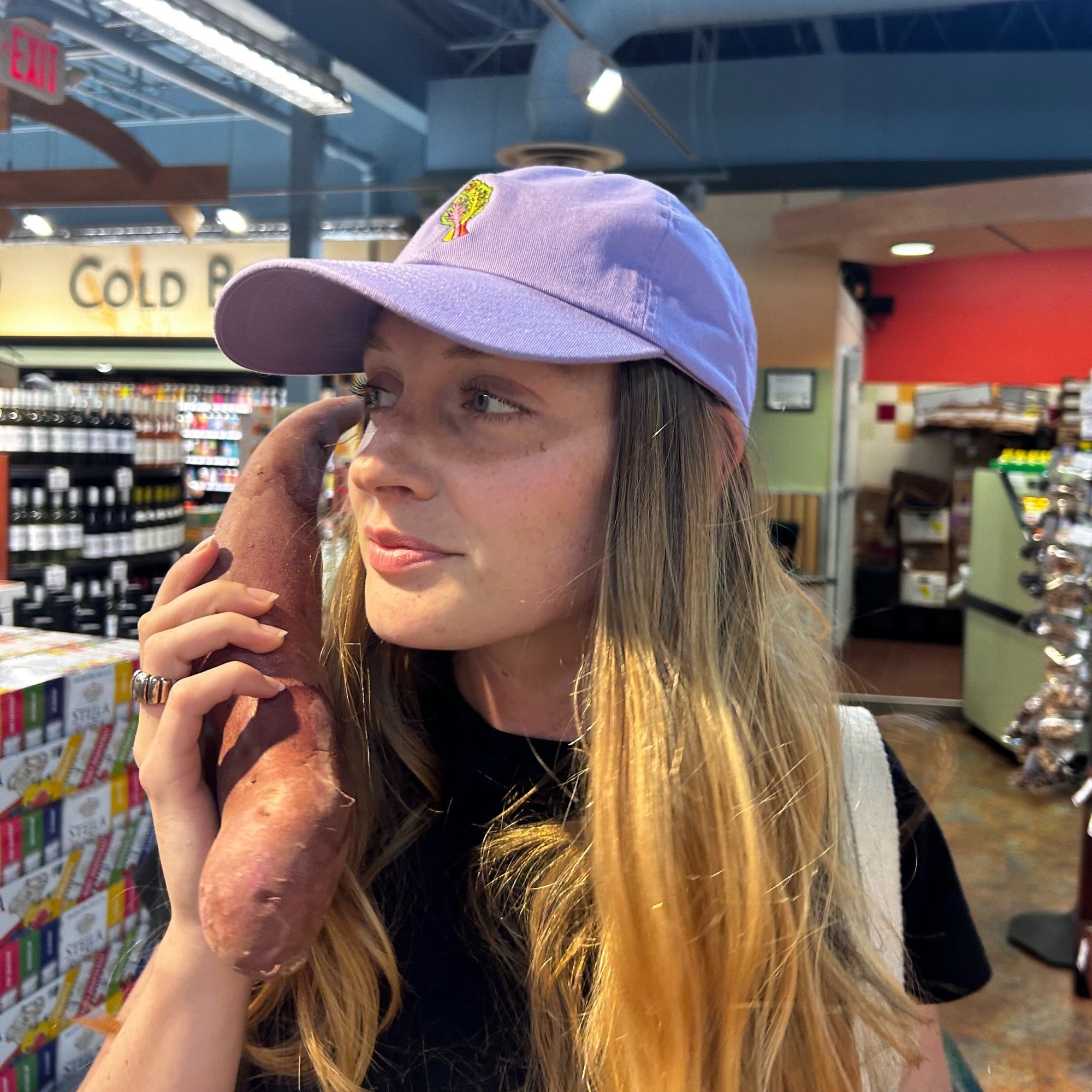 Rainbow Chard Embroidered Hat