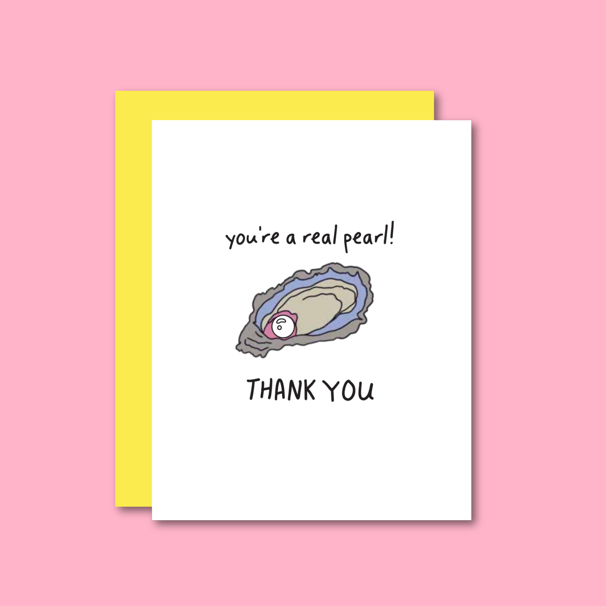 Thank You Pearl Risograph Card