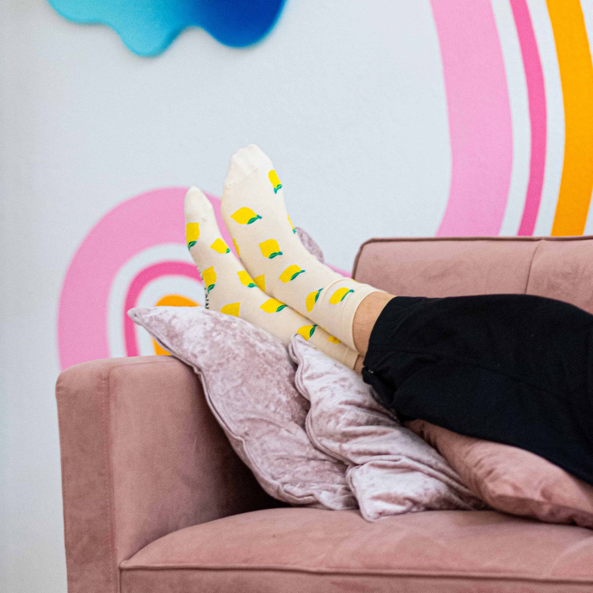 Lemon Crew Socks