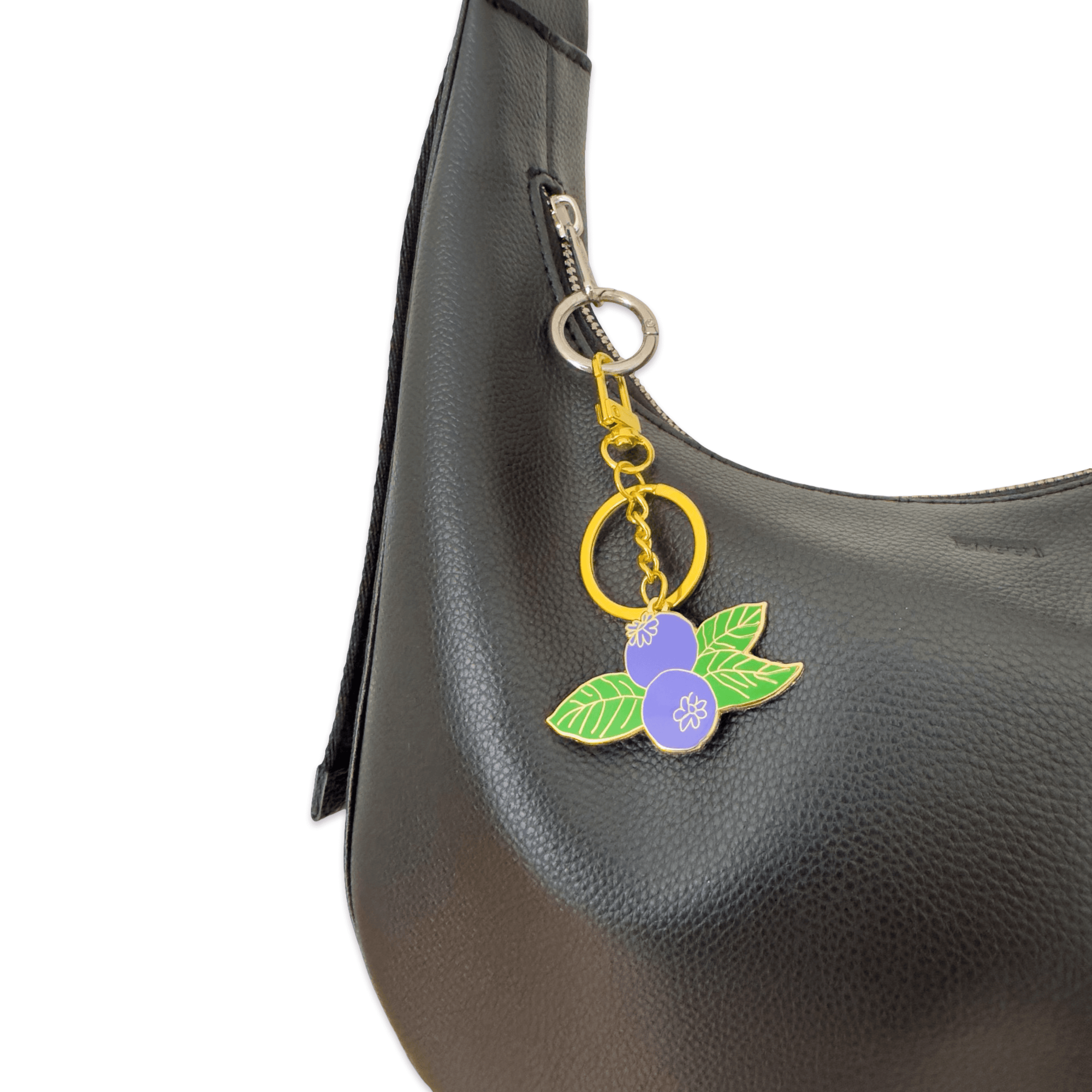 Blueberry Enamel Bag Charm