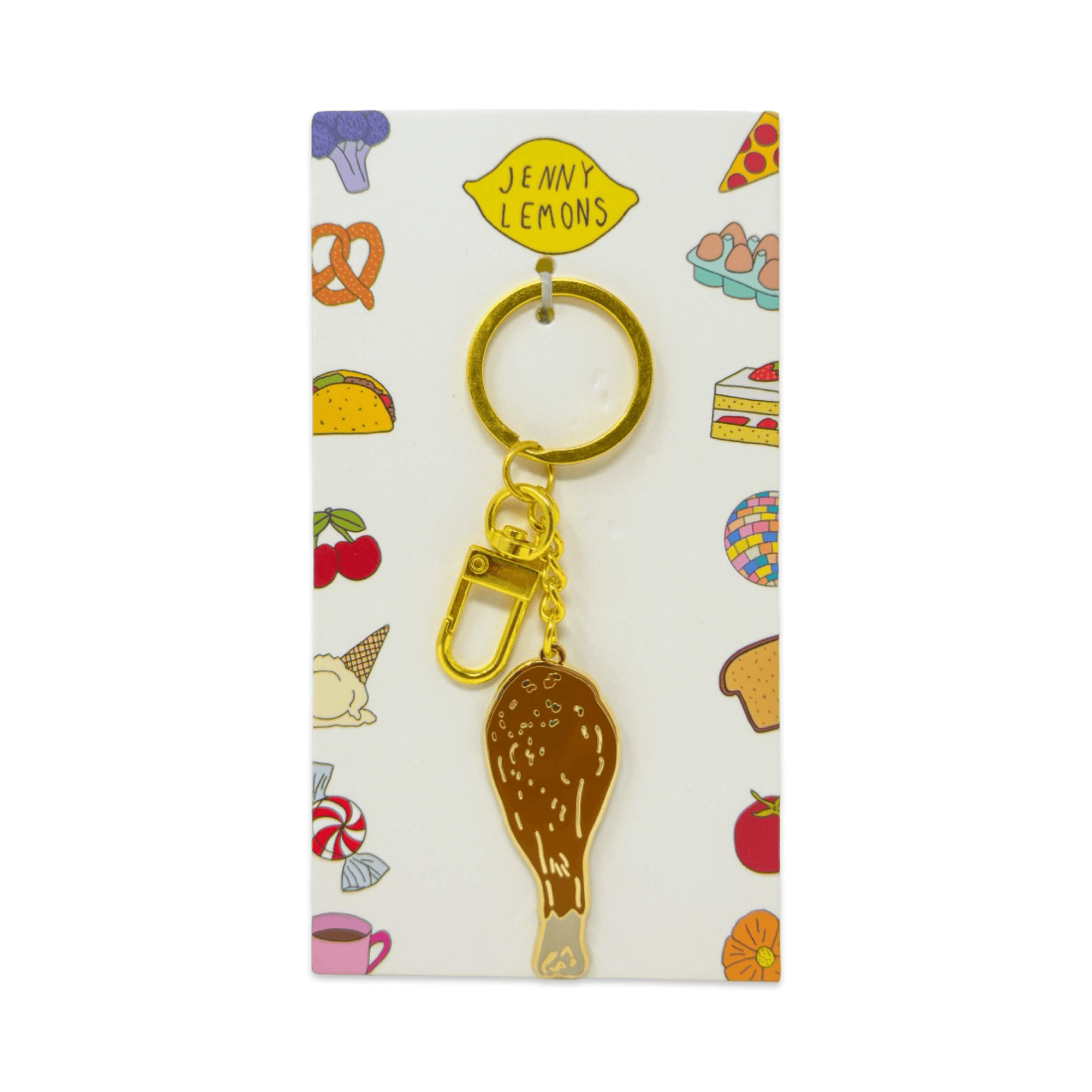 Drumstick Enamel Bag Charm & Keychain