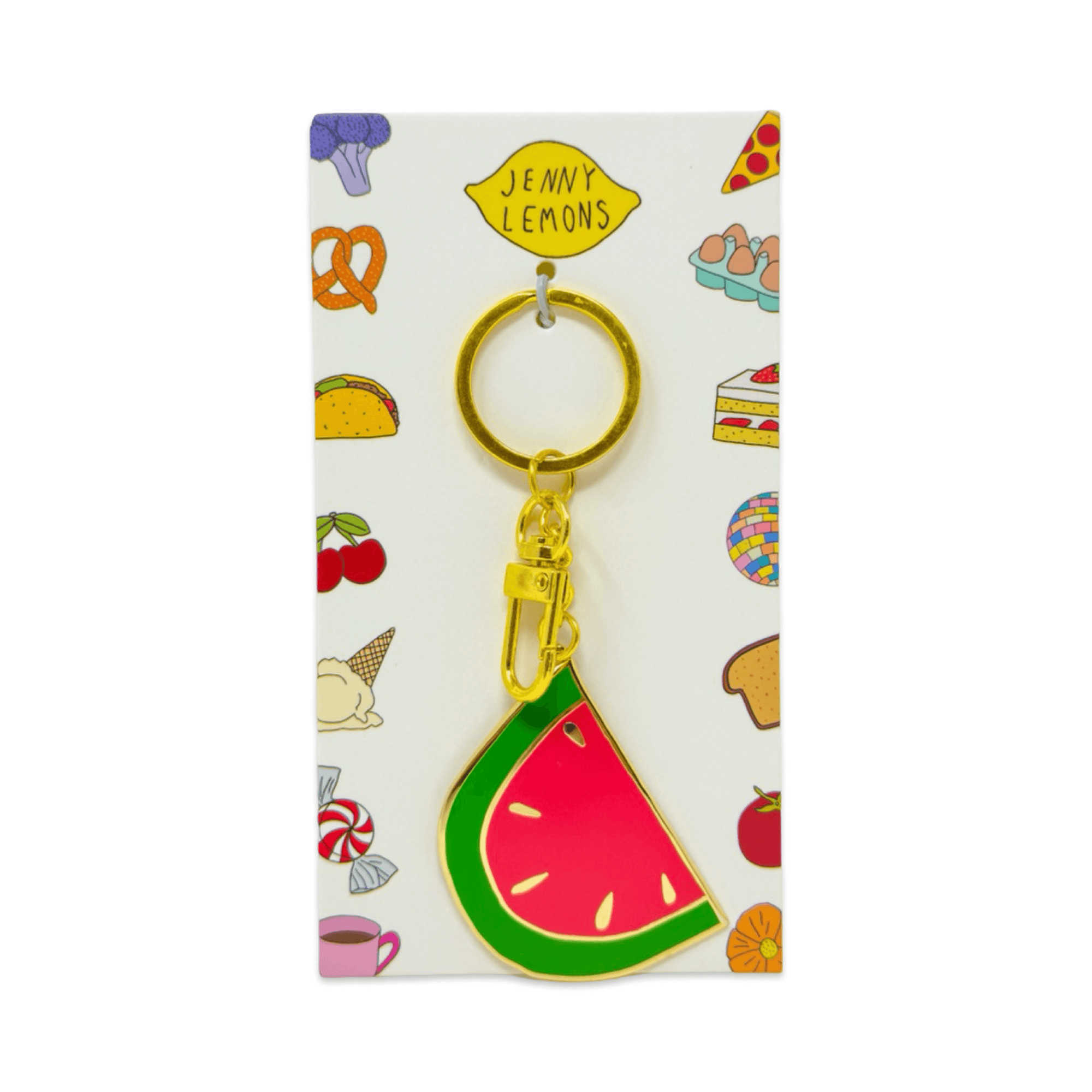 Watermelon Enamel Bag Charm & Keychain