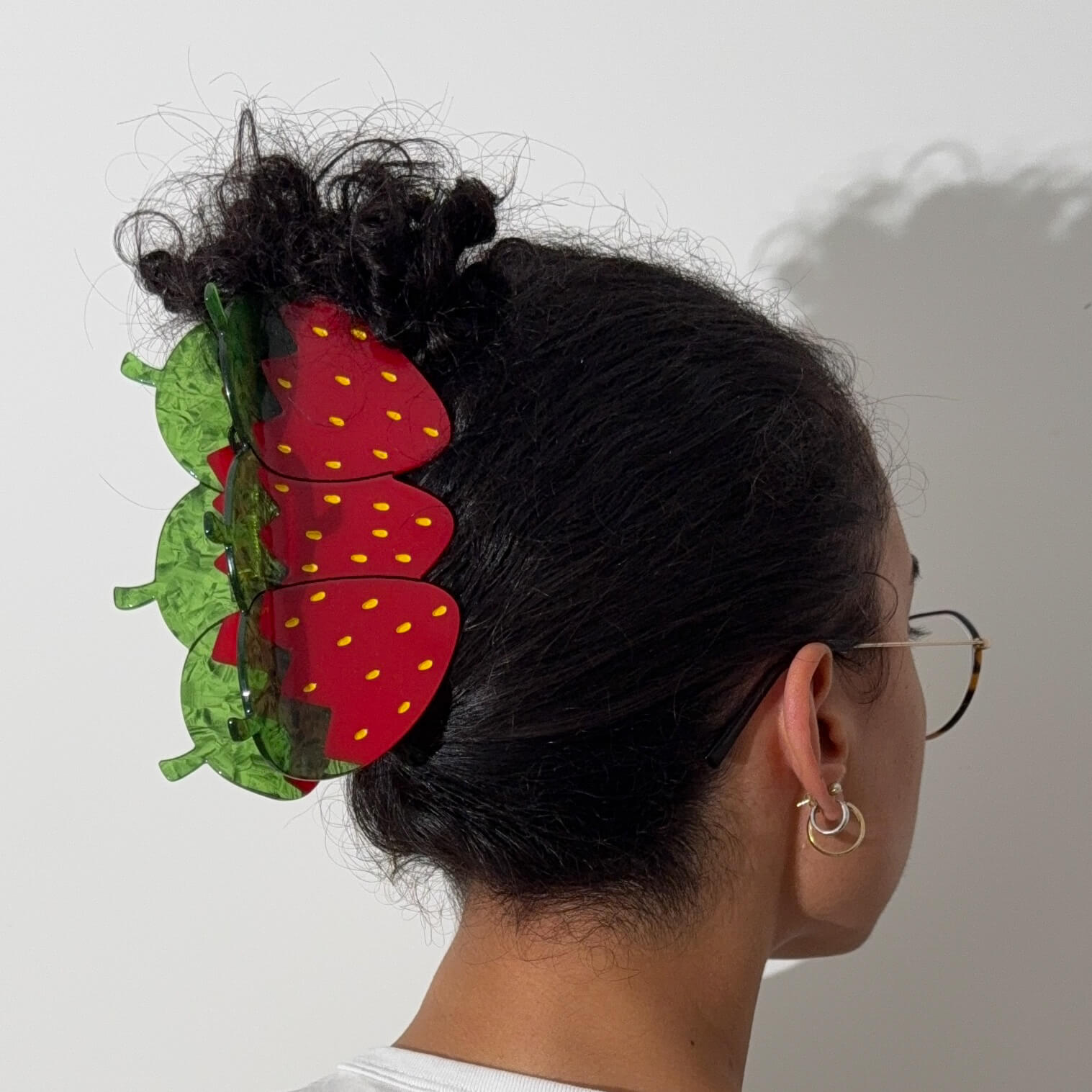 XL Red Strawberry Hair Claw Clip