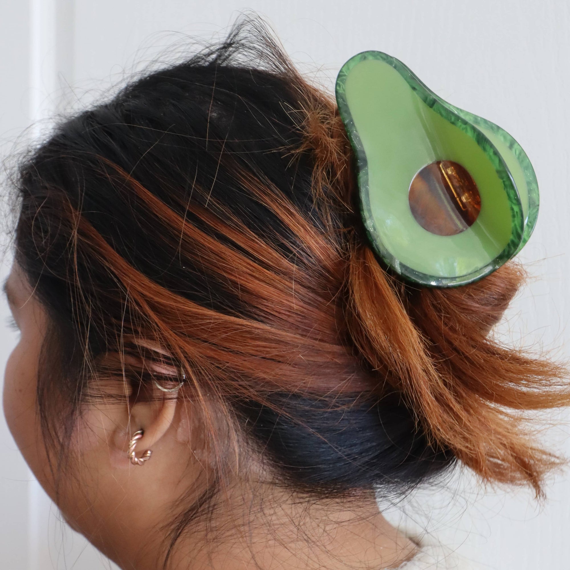 Large Avocado Hair Claw Clip