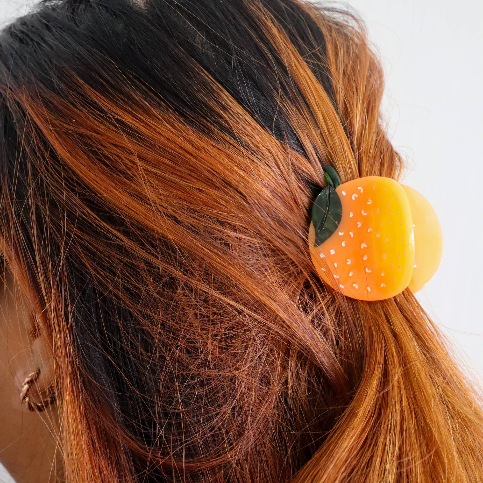 Mini Orange Hair Claw Clip