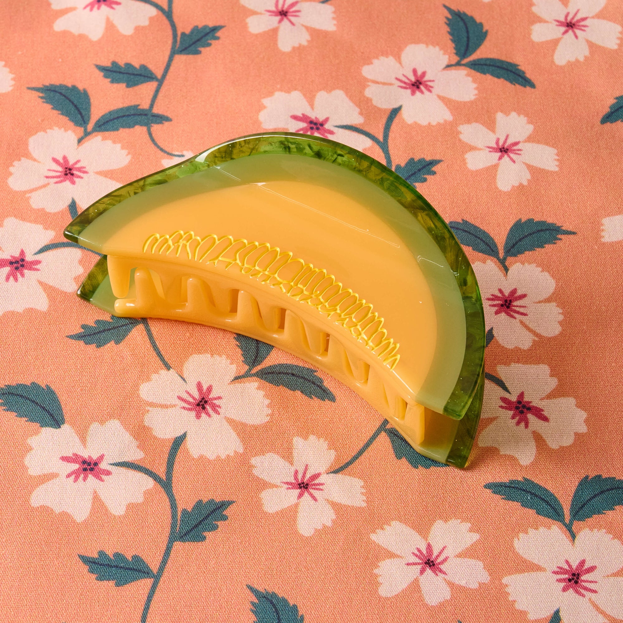 Large Cantaloupe Hair Claw Clip