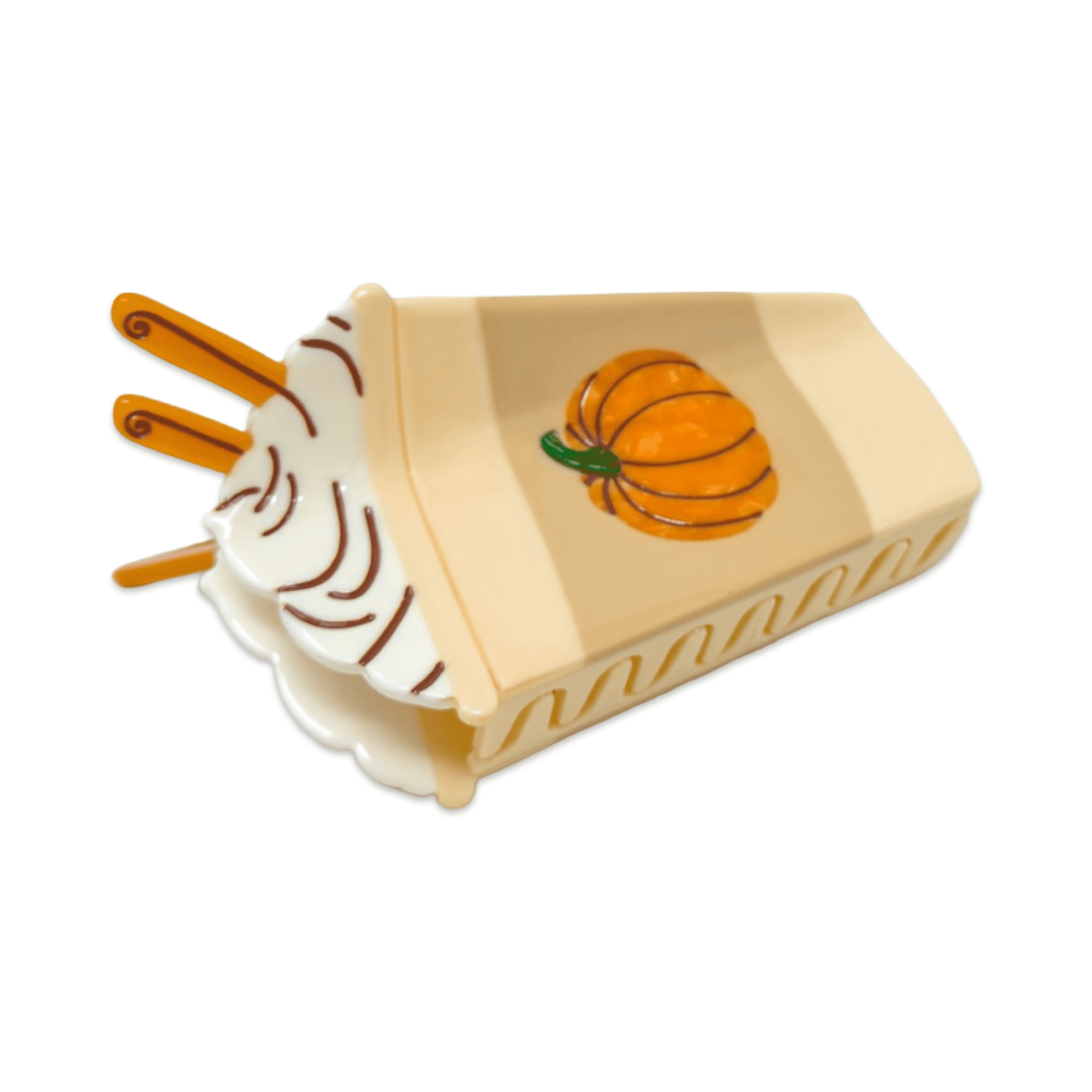 Large Pumpkin Spice Latte Hair Claw Clip