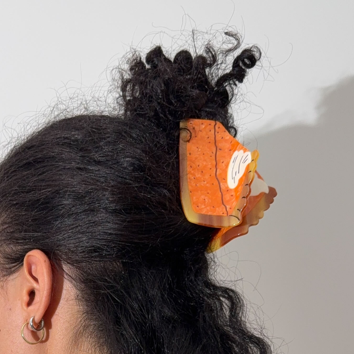 Large Pumpkin Pie Hair Claw Clip