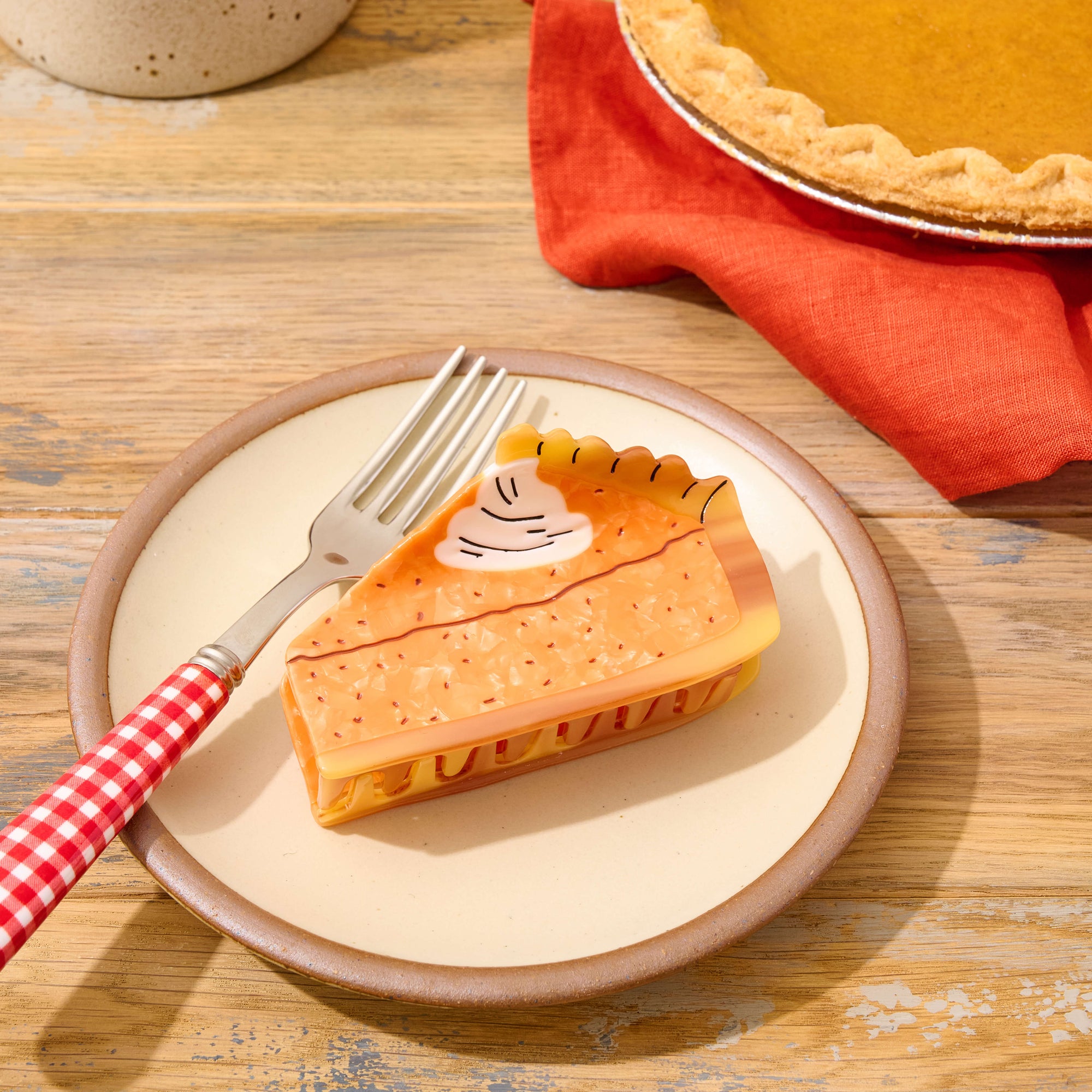 Large Pumpkin Pie Hair Claw Clip