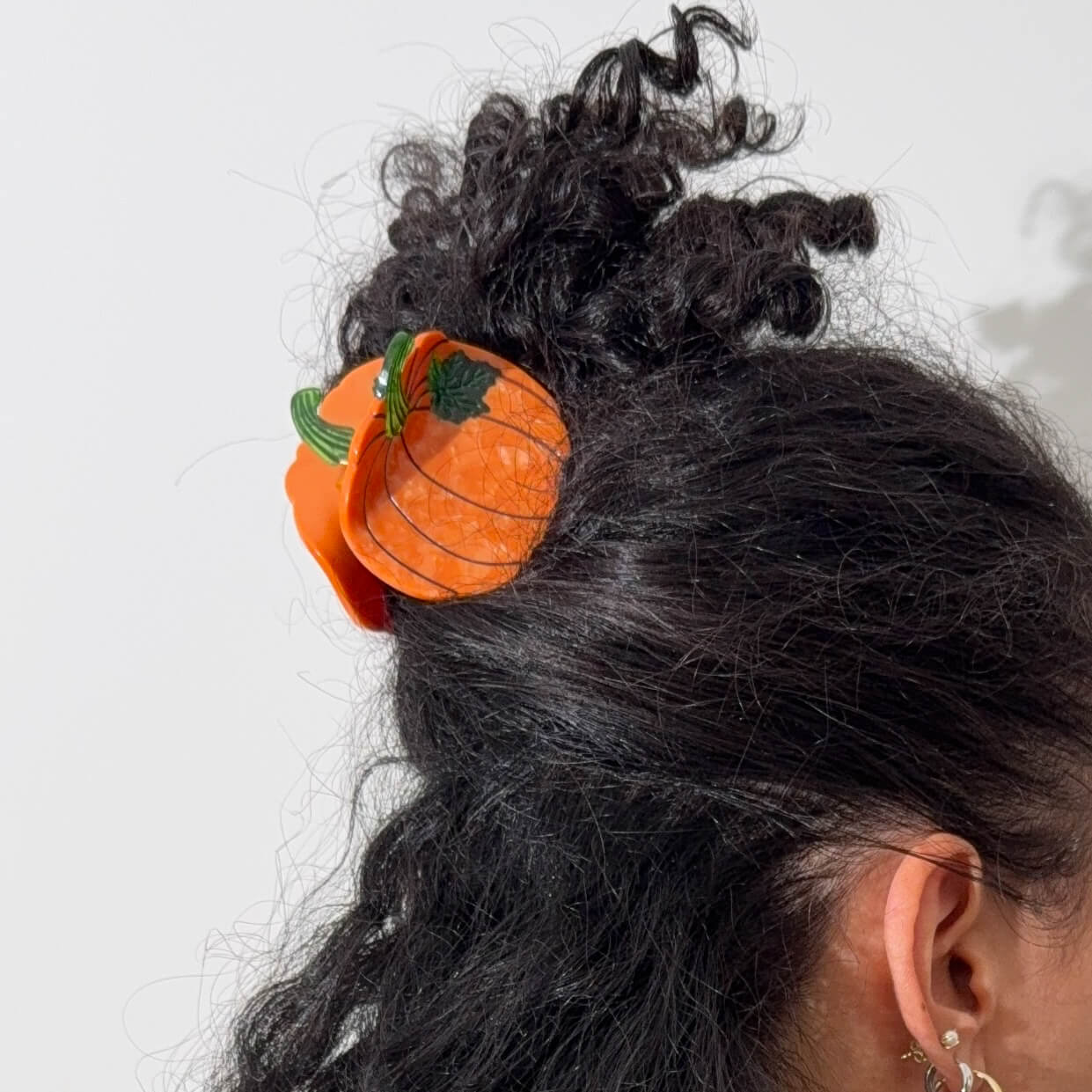 Midi Pumpkin Hair Claw Clip