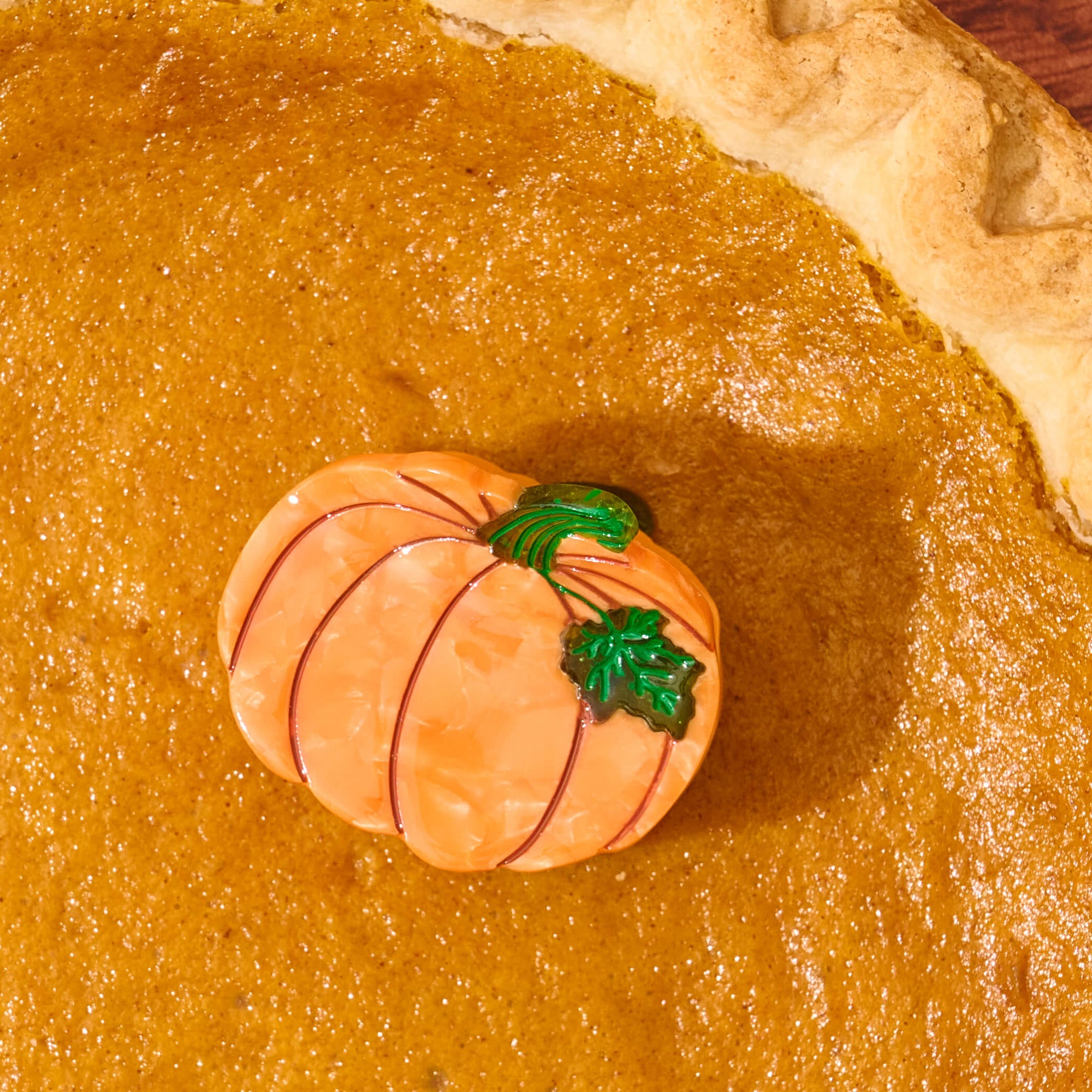 Midi Pumpkin Hair Claw Clip