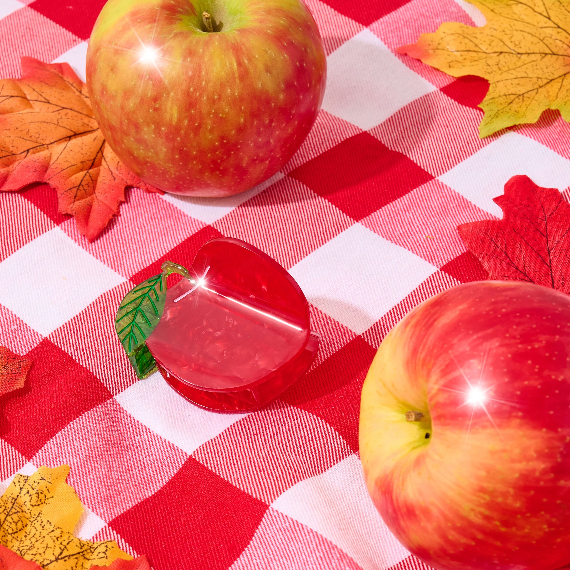 Midi Red Apple Hair Claw Clip