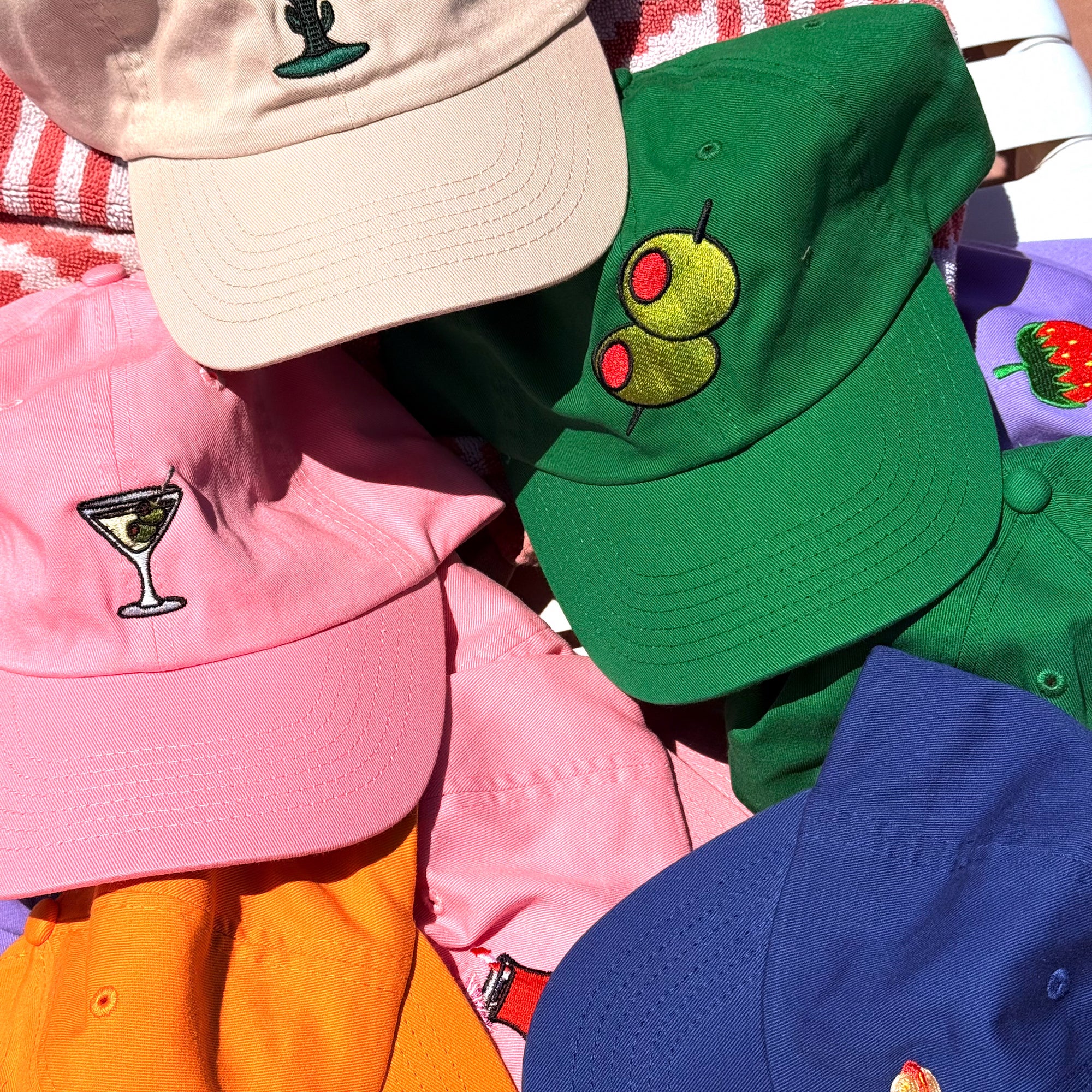 Olive Embroidered Hat