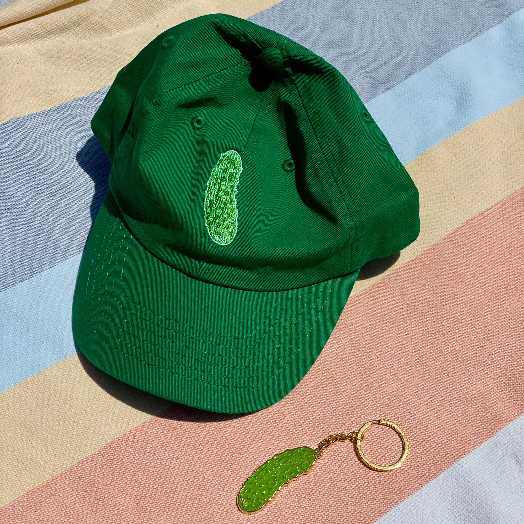 Pickle Enamel Keychain