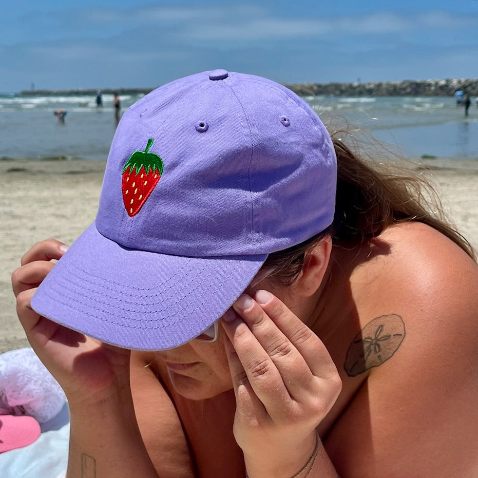 Strawberry Embroidered Hat