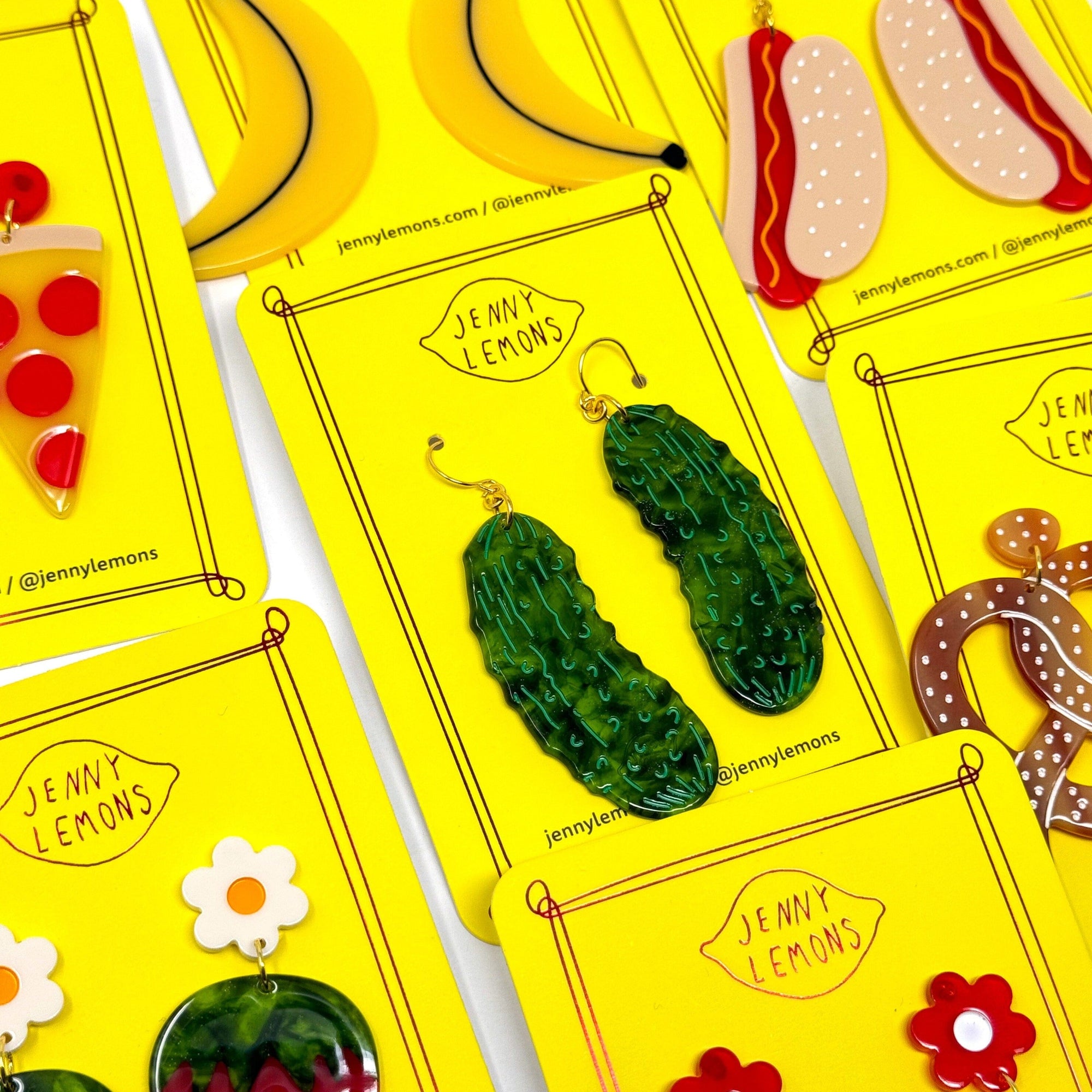 Big Pickle Earrings Jewelry Jenny Lemons