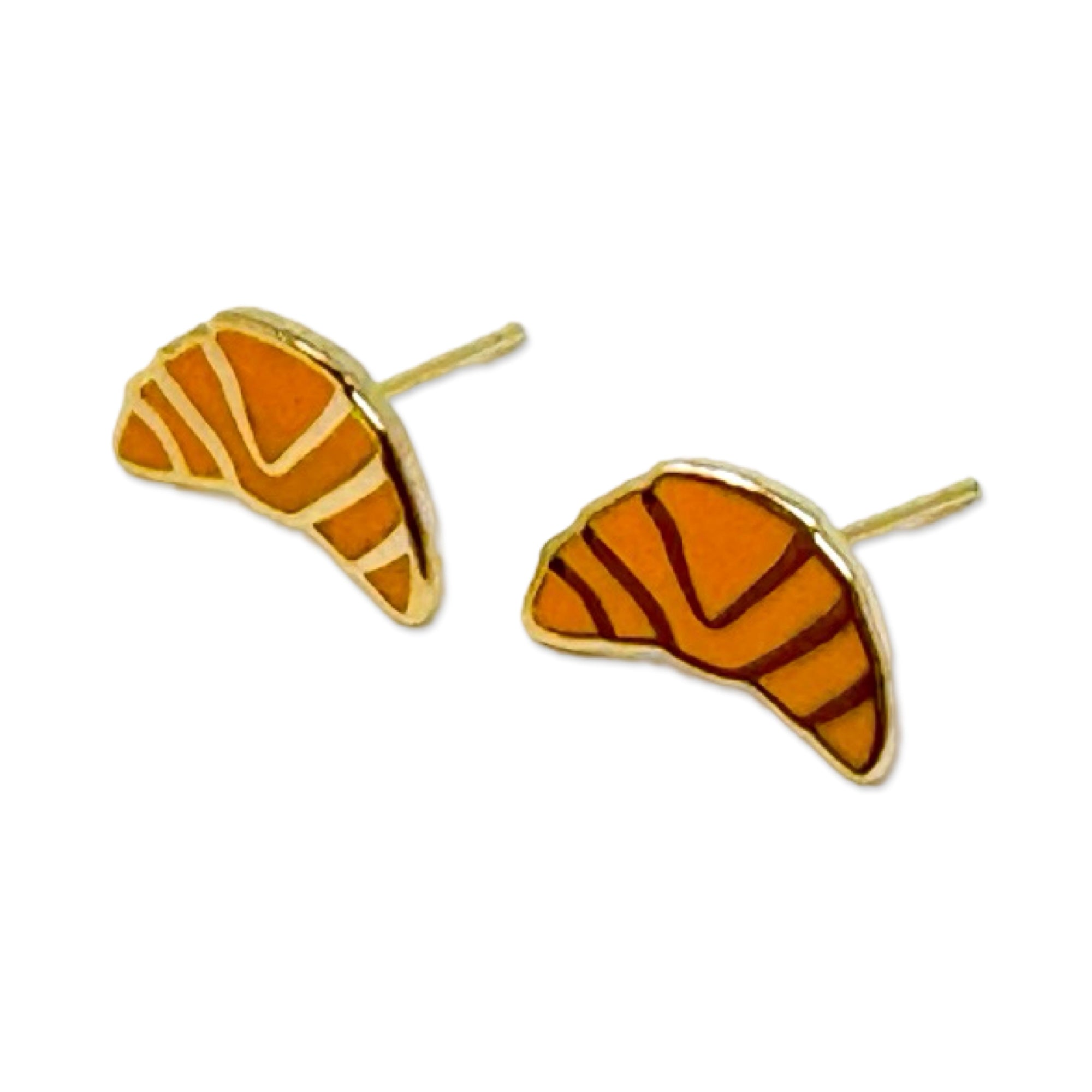 Croissant Enamel Earrings Jewelry Jenny Lemons