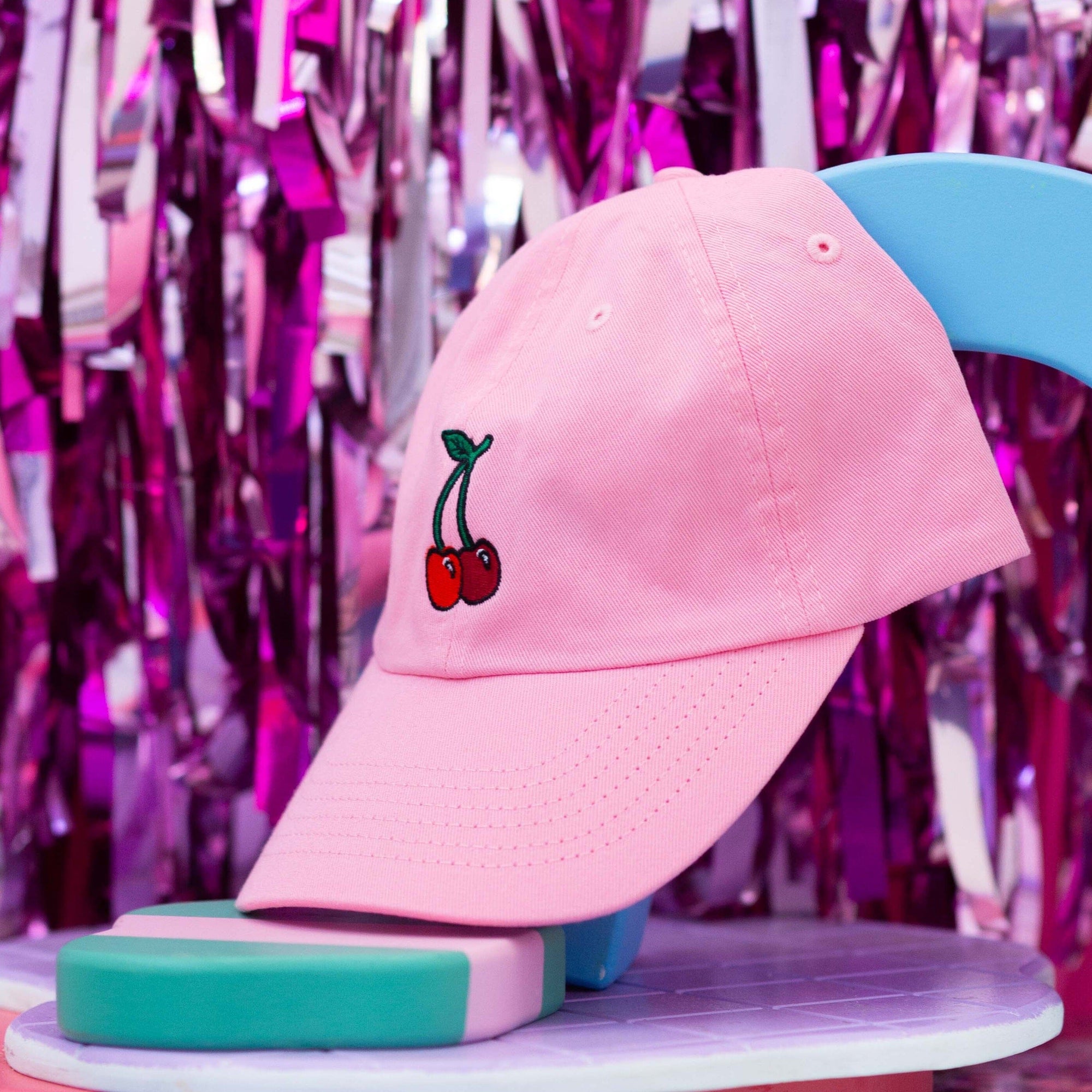 Embroidered Cherries Hat Accessories Jenny Lemons