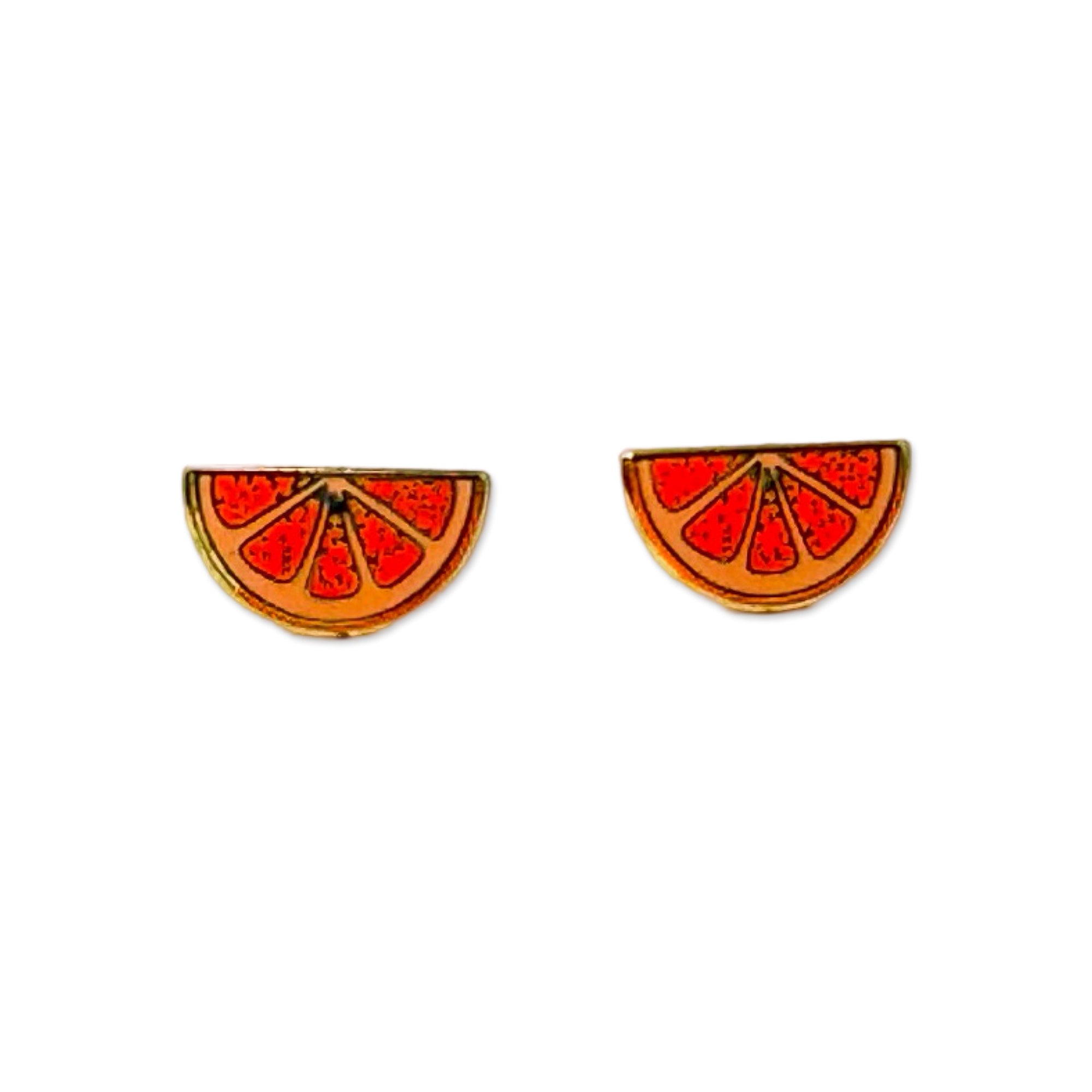 Grapefruit Enamel Earrings Jewelry Jenny Lemons