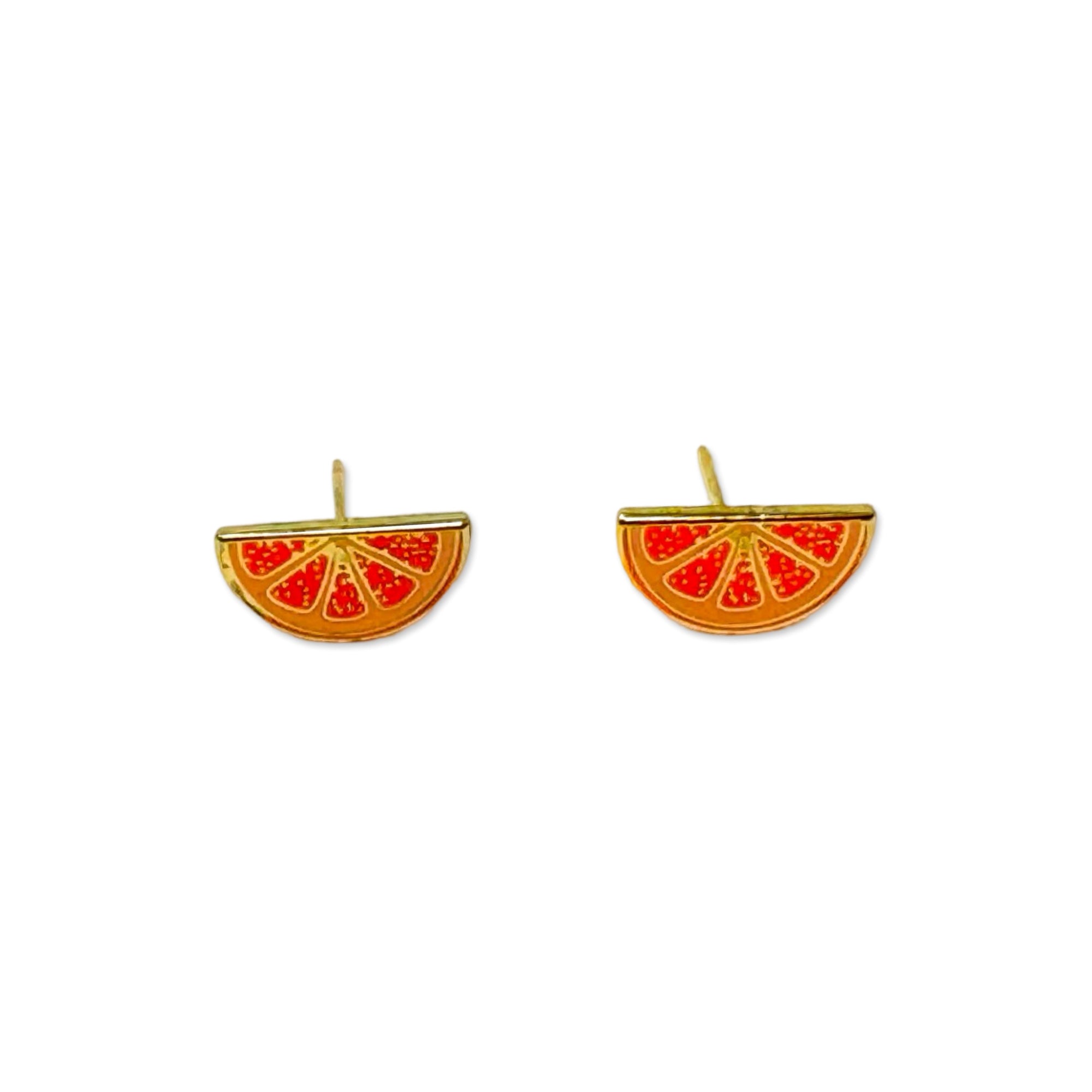 Grapefruit Enamel Earrings Jewelry Jenny Lemons