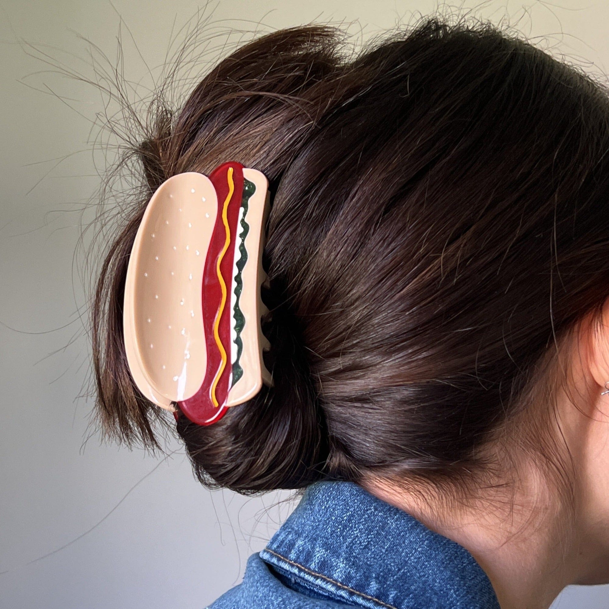 Hot Dog Hair Claw with all the Fixins Accessories Jenny Lemons