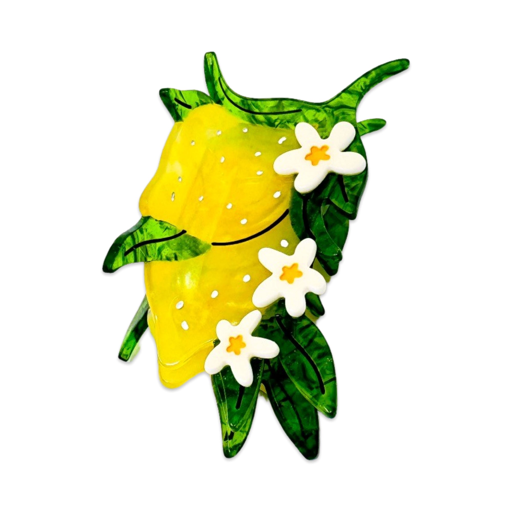 Lemon and Flowers Hair Claw Accessories Jenny Lemons