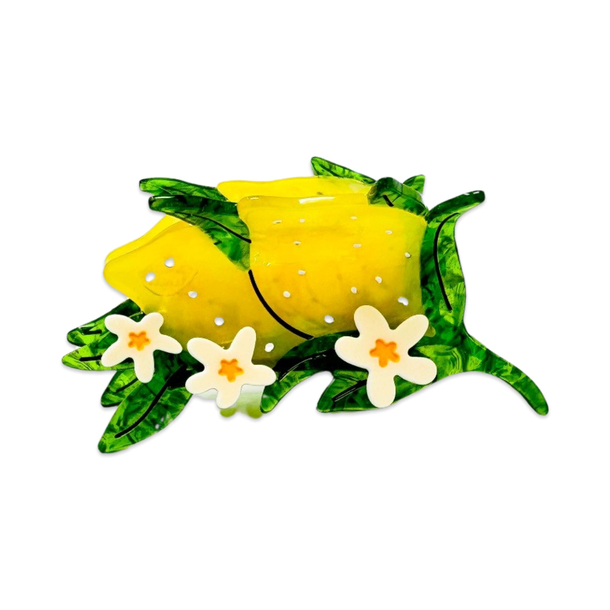 Lemon and Flowers Hair Claw Accessories Jenny Lemons