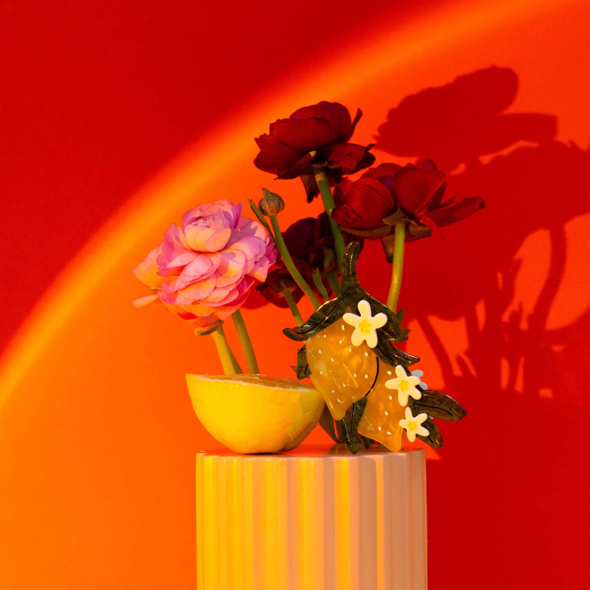 Lemon and Flowers Hair Claw Accessories Jenny Lemons