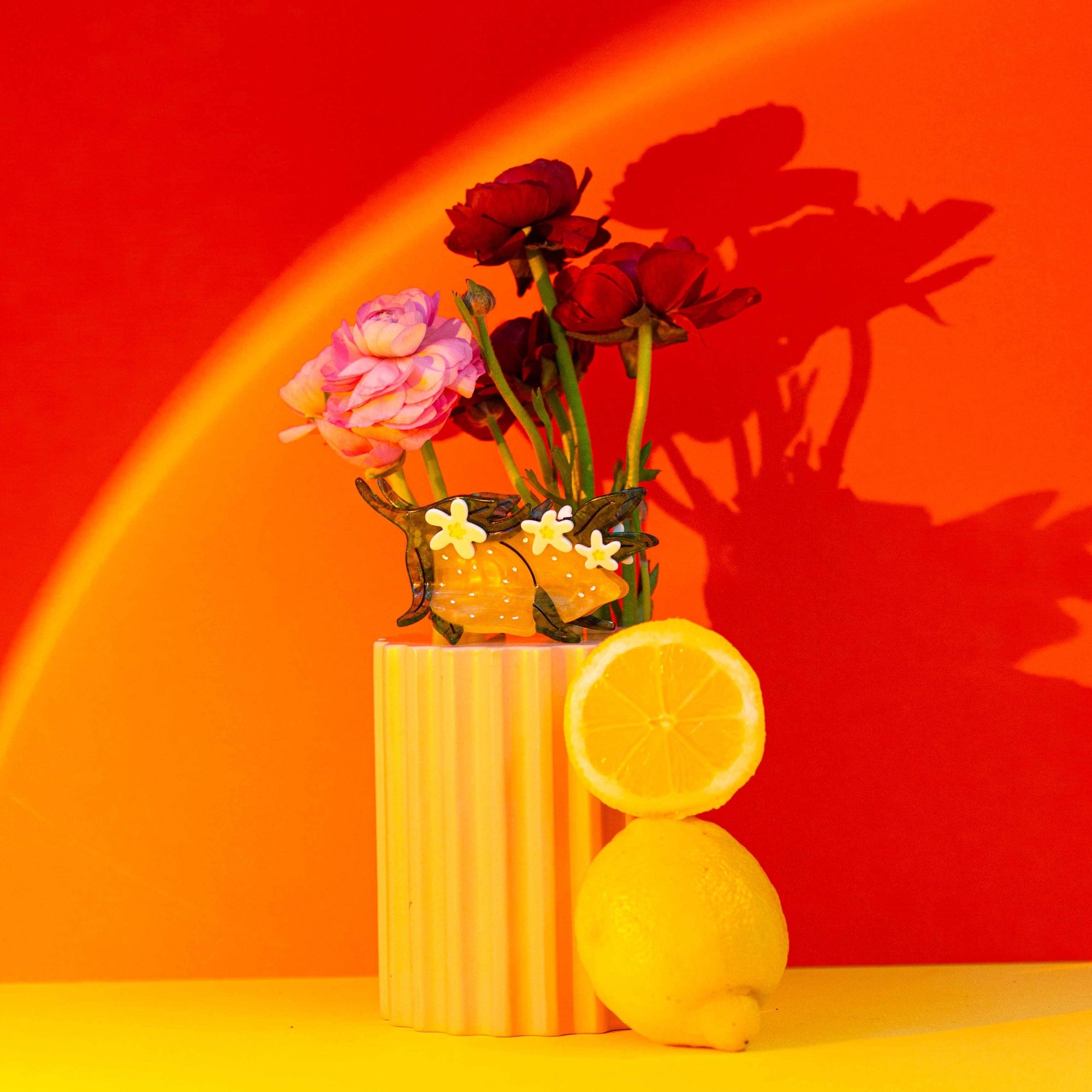 Lemon and Flowers Hair Claw Accessories Jenny Lemons