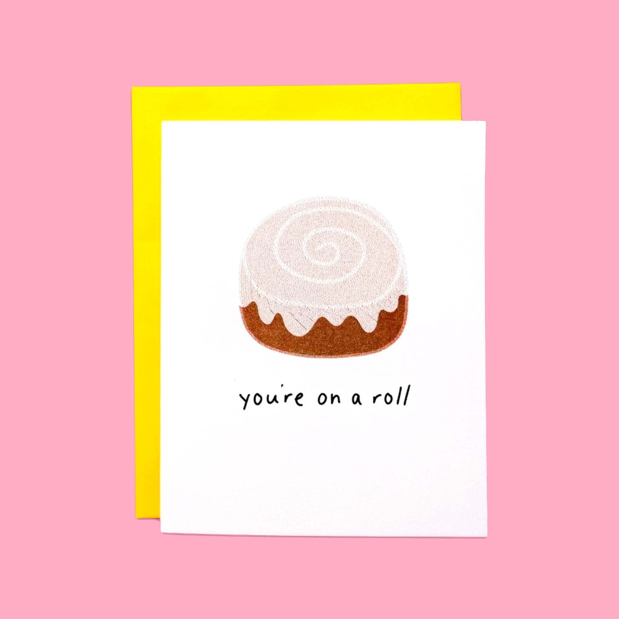 On a Roll Risograph Card Stationery/Stickers/Cards Jenny Lemons