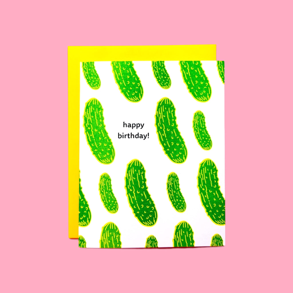 Pickles Birthday Risograph Card Stationery/Stickers/Cards Jenny Lemons 