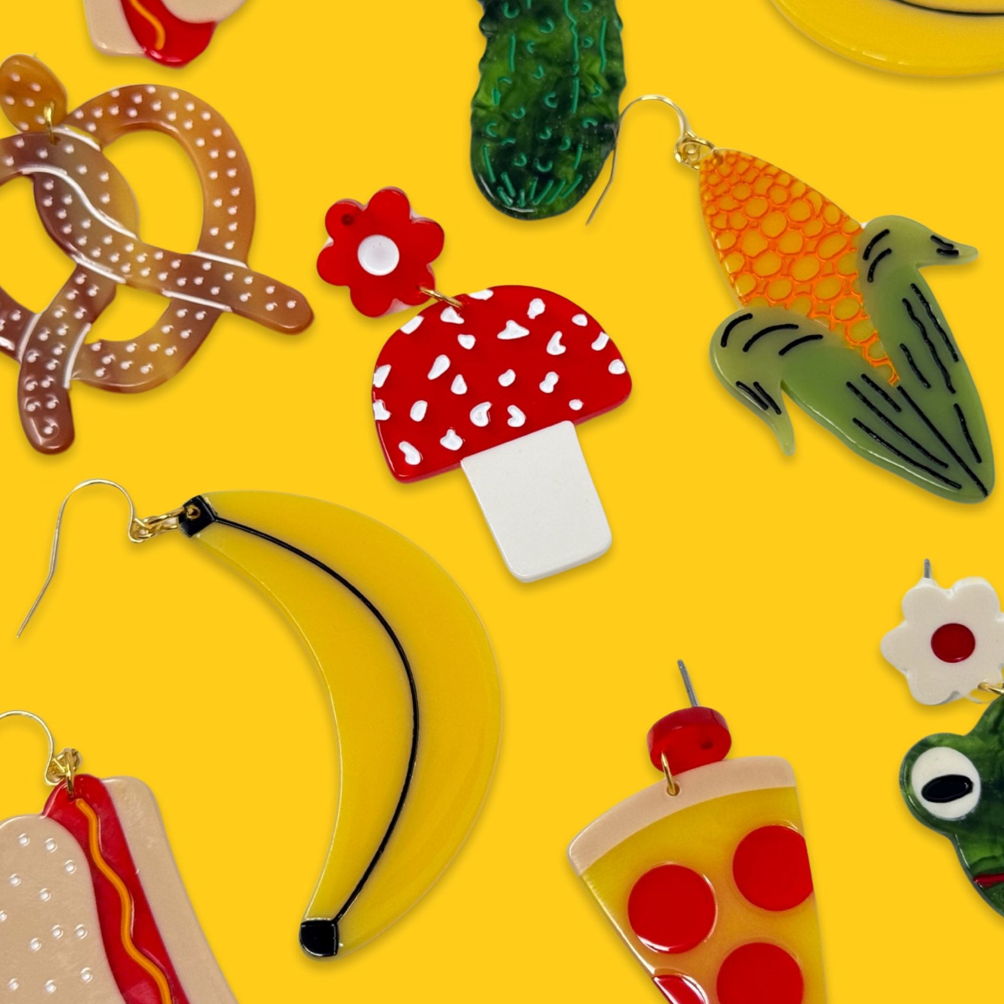 Pizza Party Earrings Jewelry Jenny Lemons