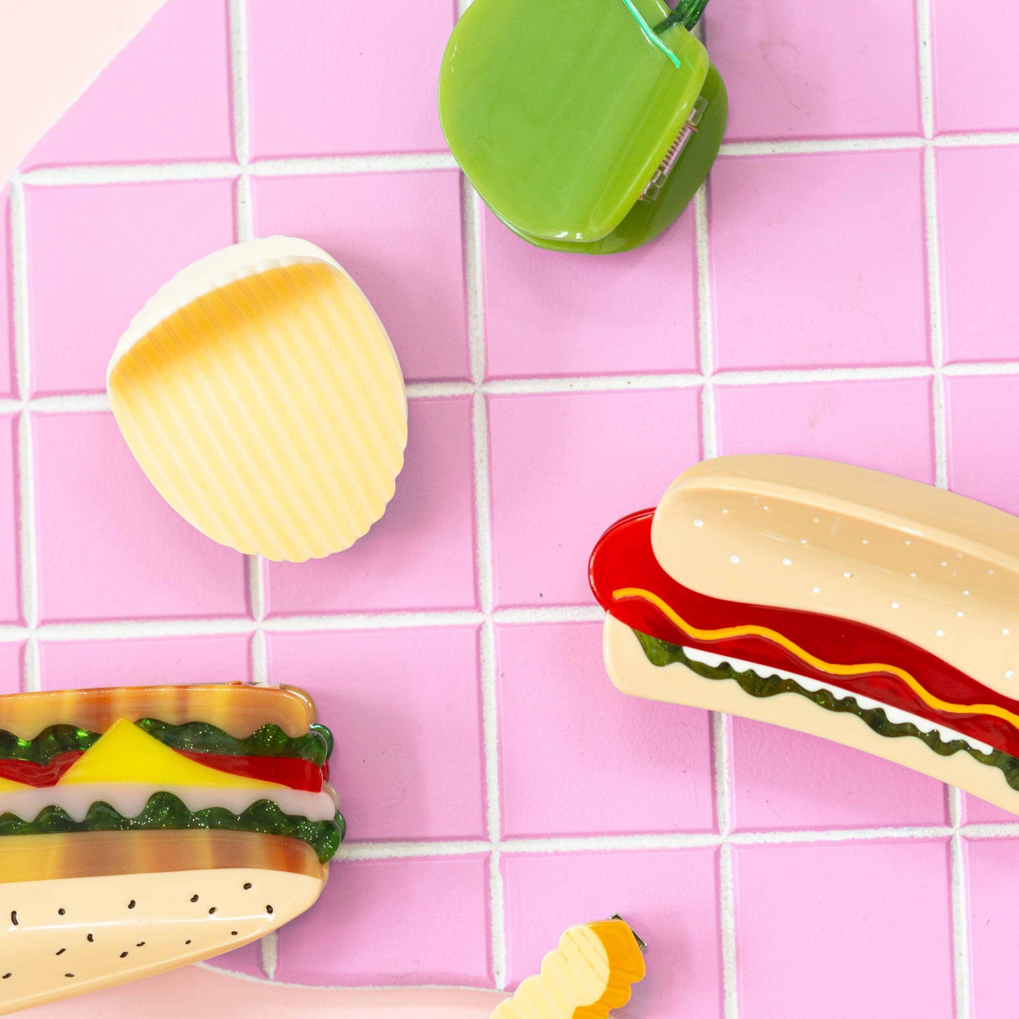 Ruffle Chip Hair Claw Accessories Jenny Lemons