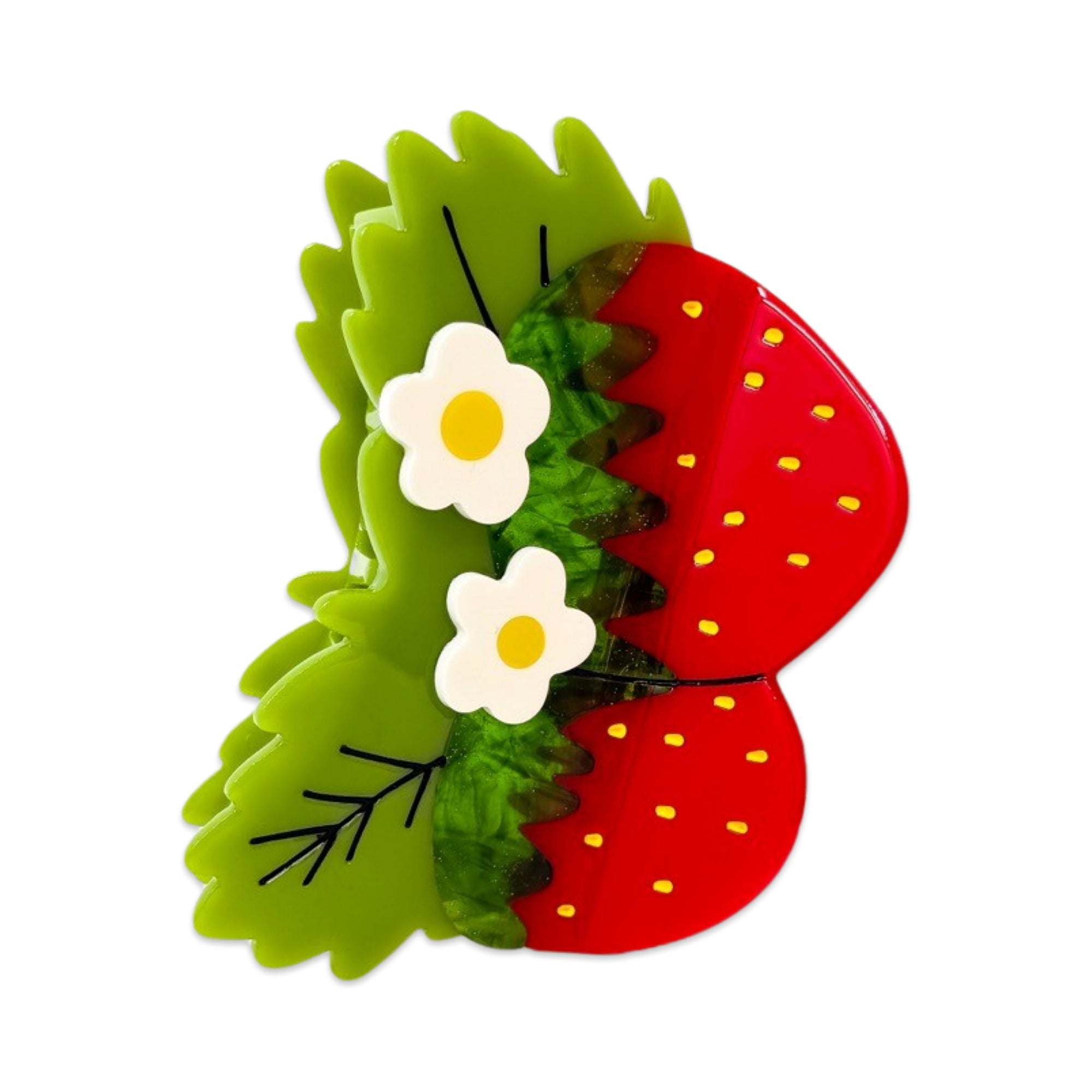 Strawberries and Flowers Hair Claw Accessories Jenny Lemons