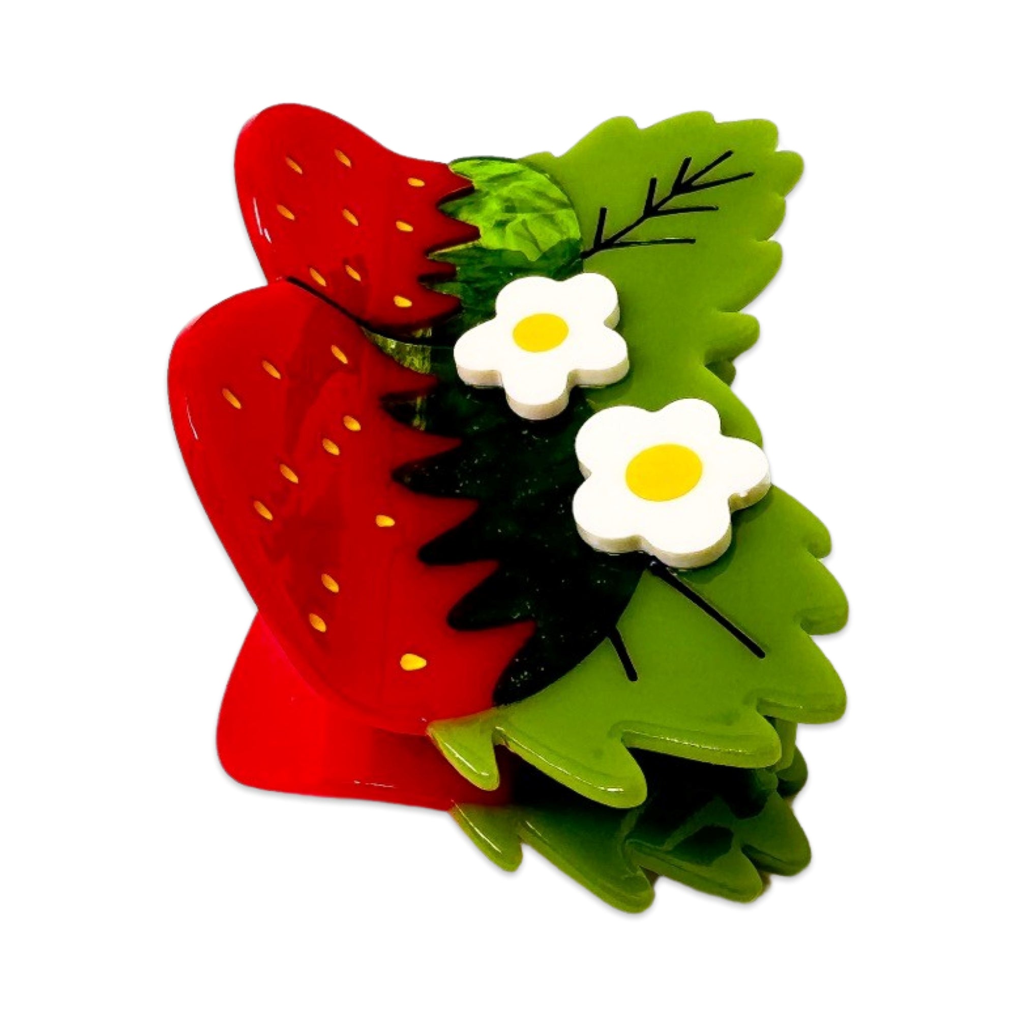 Strawberries and Flowers Hair Claw Accessories Jenny Lemons