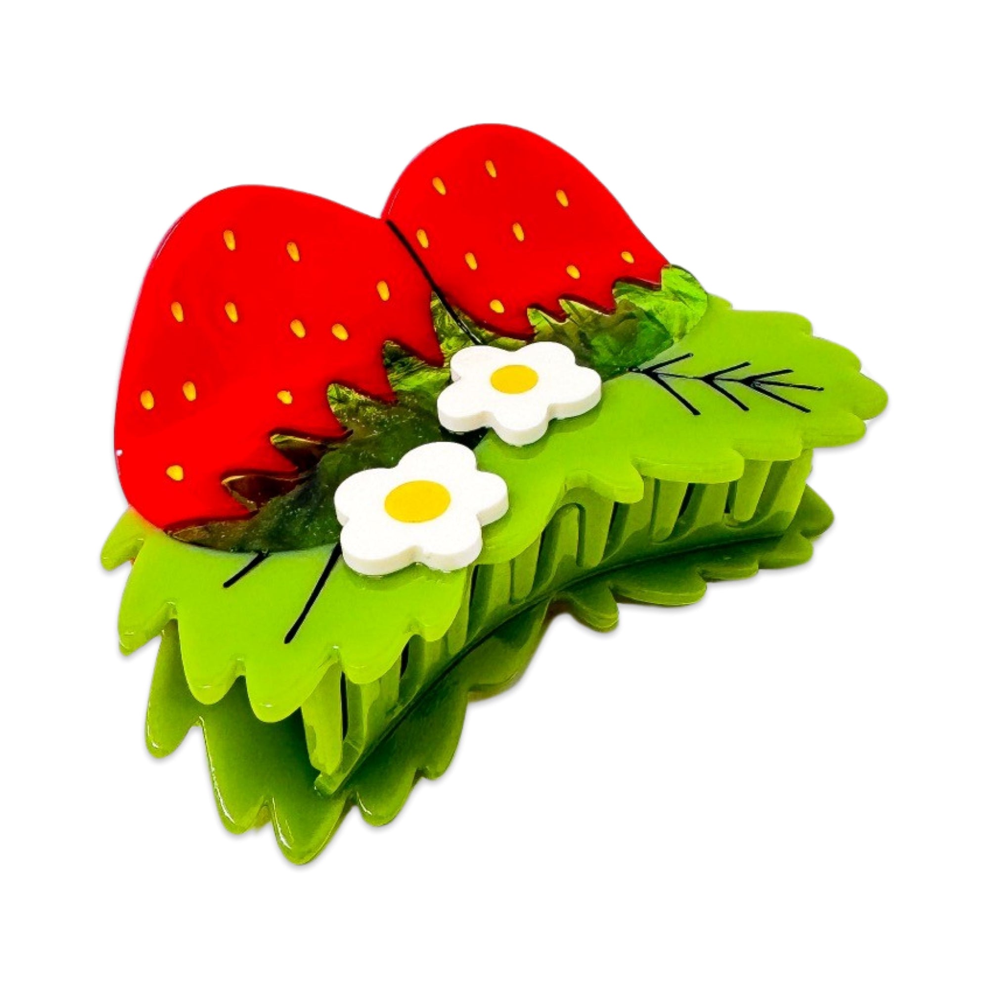 Strawberries and Flowers Hair Claw Accessories Jenny Lemons
