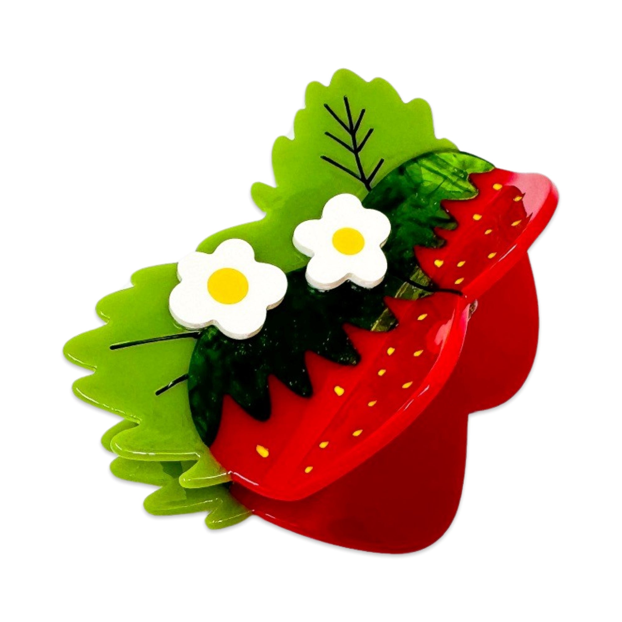 Strawberries and Flowers Hair Claw Accessories Jenny Lemons
