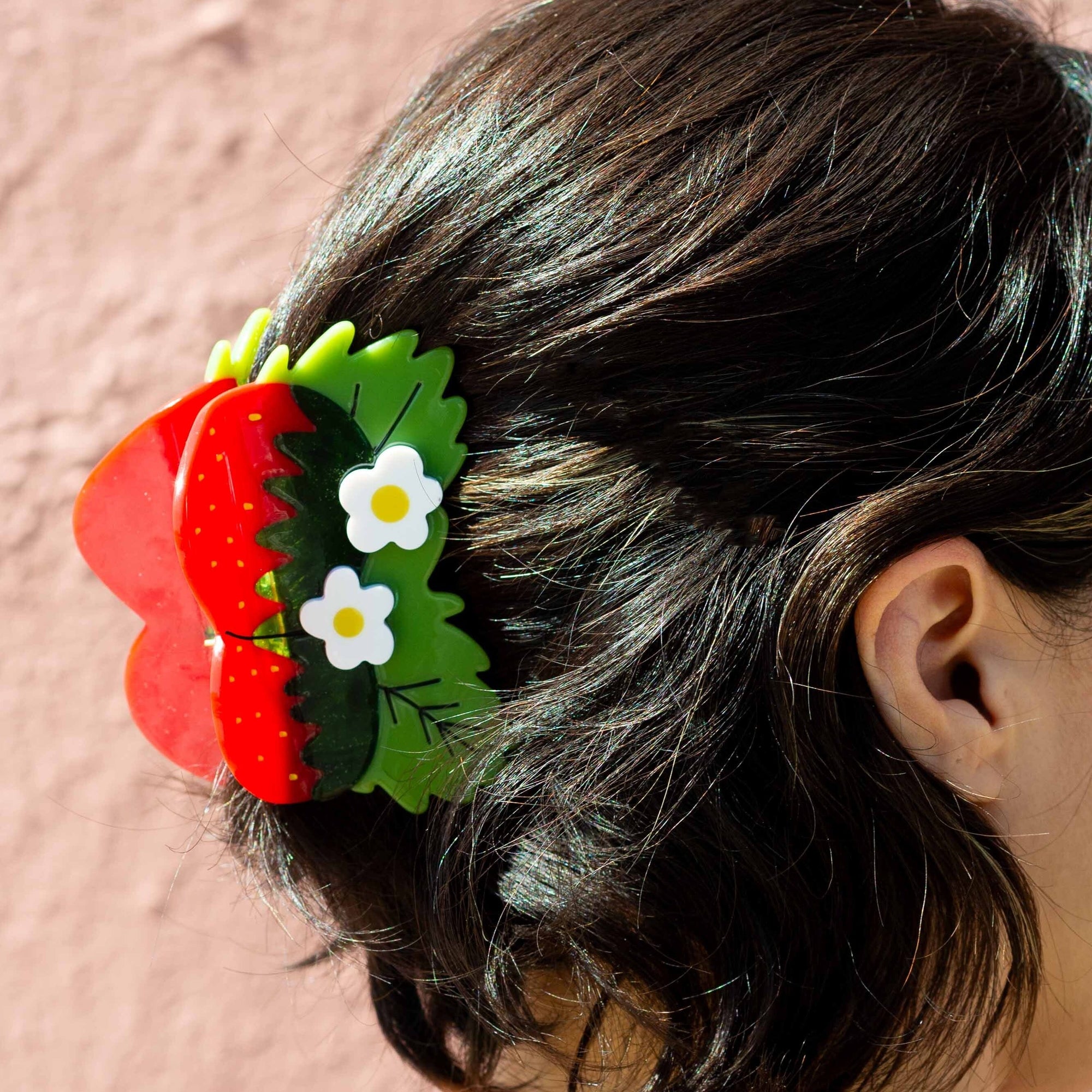 Strawberries and Flowers Hair Claw Accessories Jenny Lemons