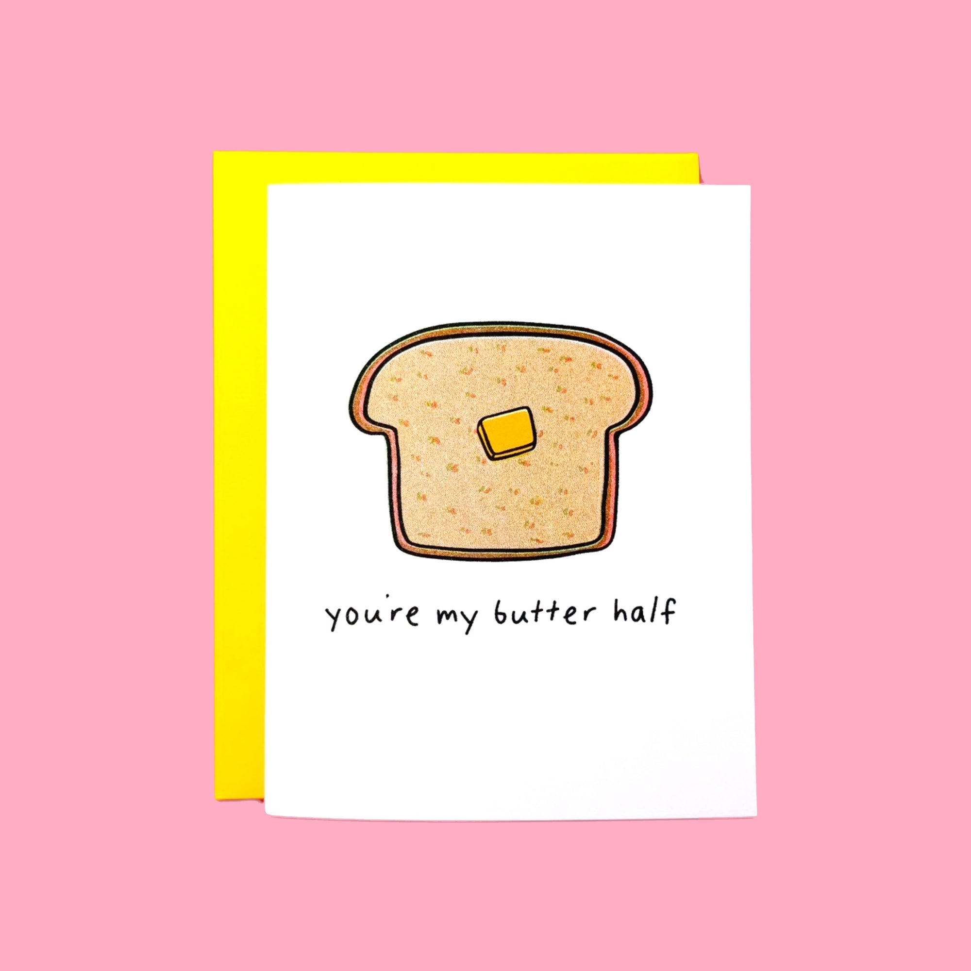 You're My Butter Half Risograph Card Stationery/Stickers/Cards Jenny Lemons