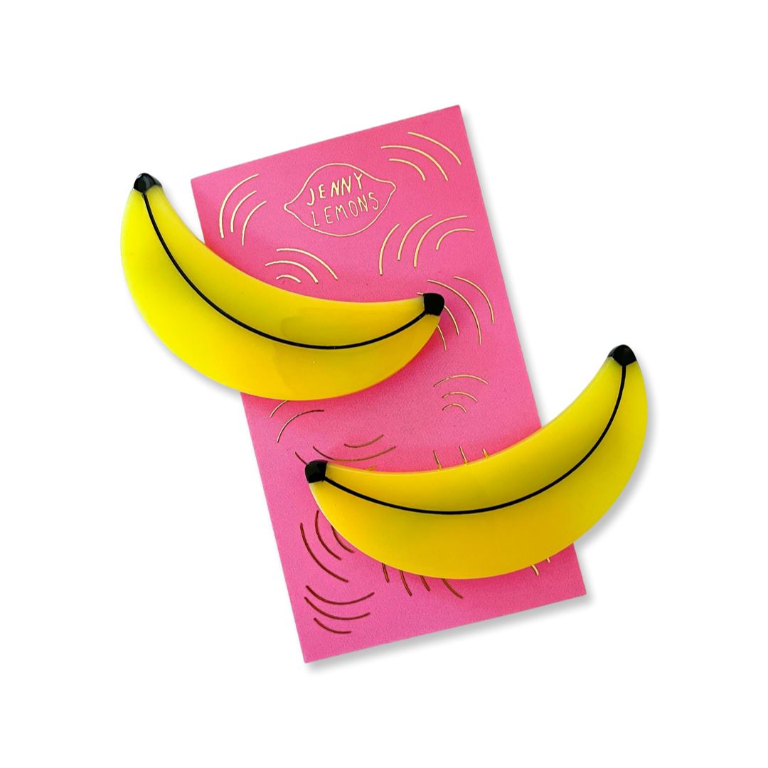 Banana Hair Clip Set Accessories Jenny Lemons