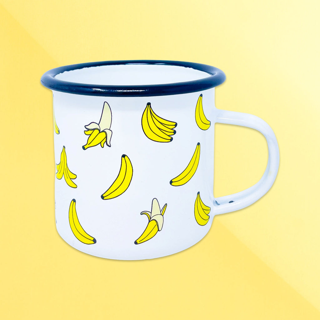 Bananas Enamel Mug Home Goods Jenny Lemons 