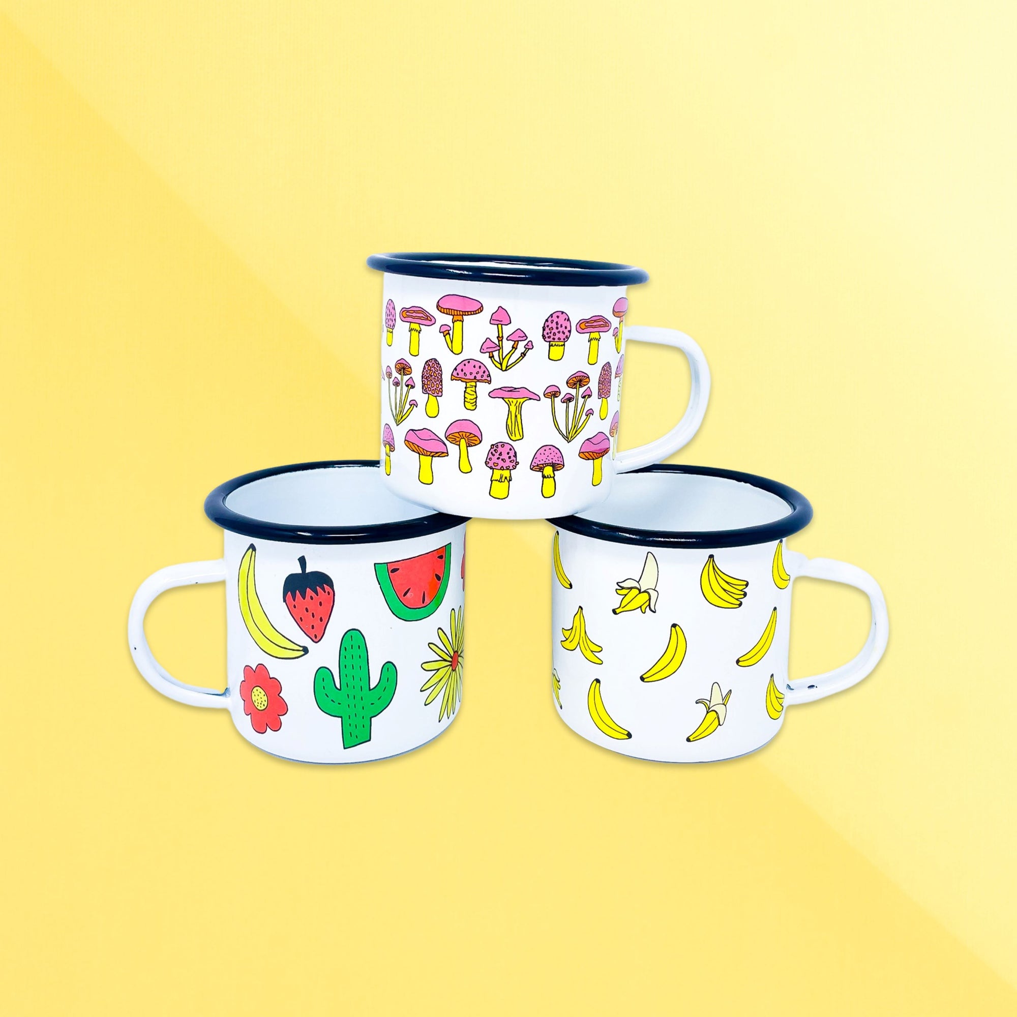 Bananas Enamel Mug Home Goods Jenny Lemons